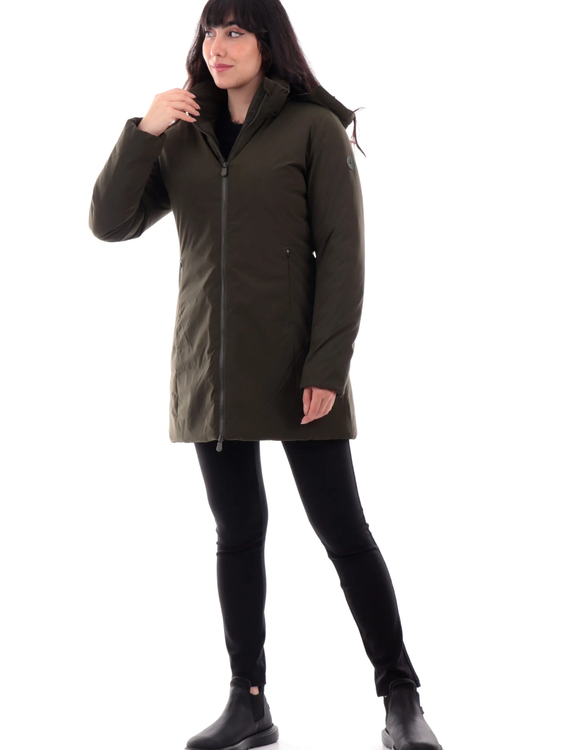 SAVE THE DUCK Giubbotti*Cappotto Rachel verde da donna tecnico D40060WMATT19