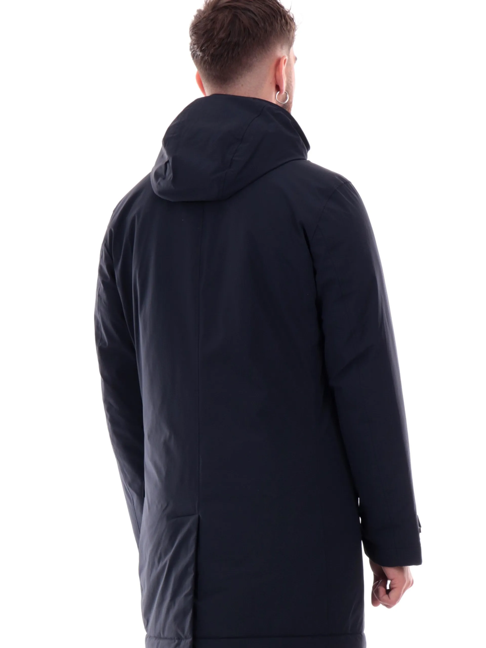 WOOLRICH Giubbotti*Cappotto blu da uomo con gilet interno removibile Carcoat 0928MRUT3339