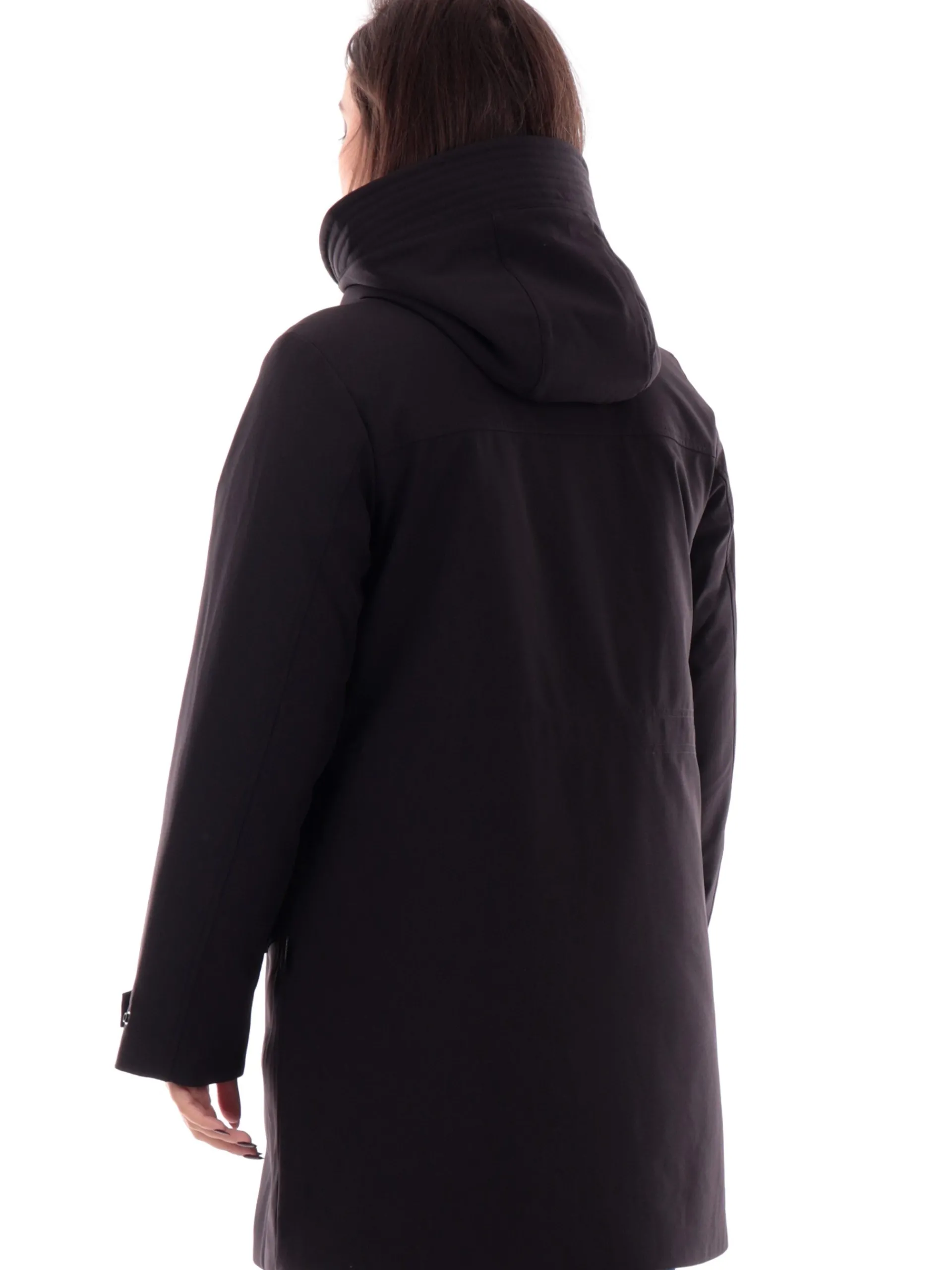 WOOLRICH Giubbotti*Cappotto Firth 2IN1 Parka nero da donna fodera interna removibile 1018FRUT3496