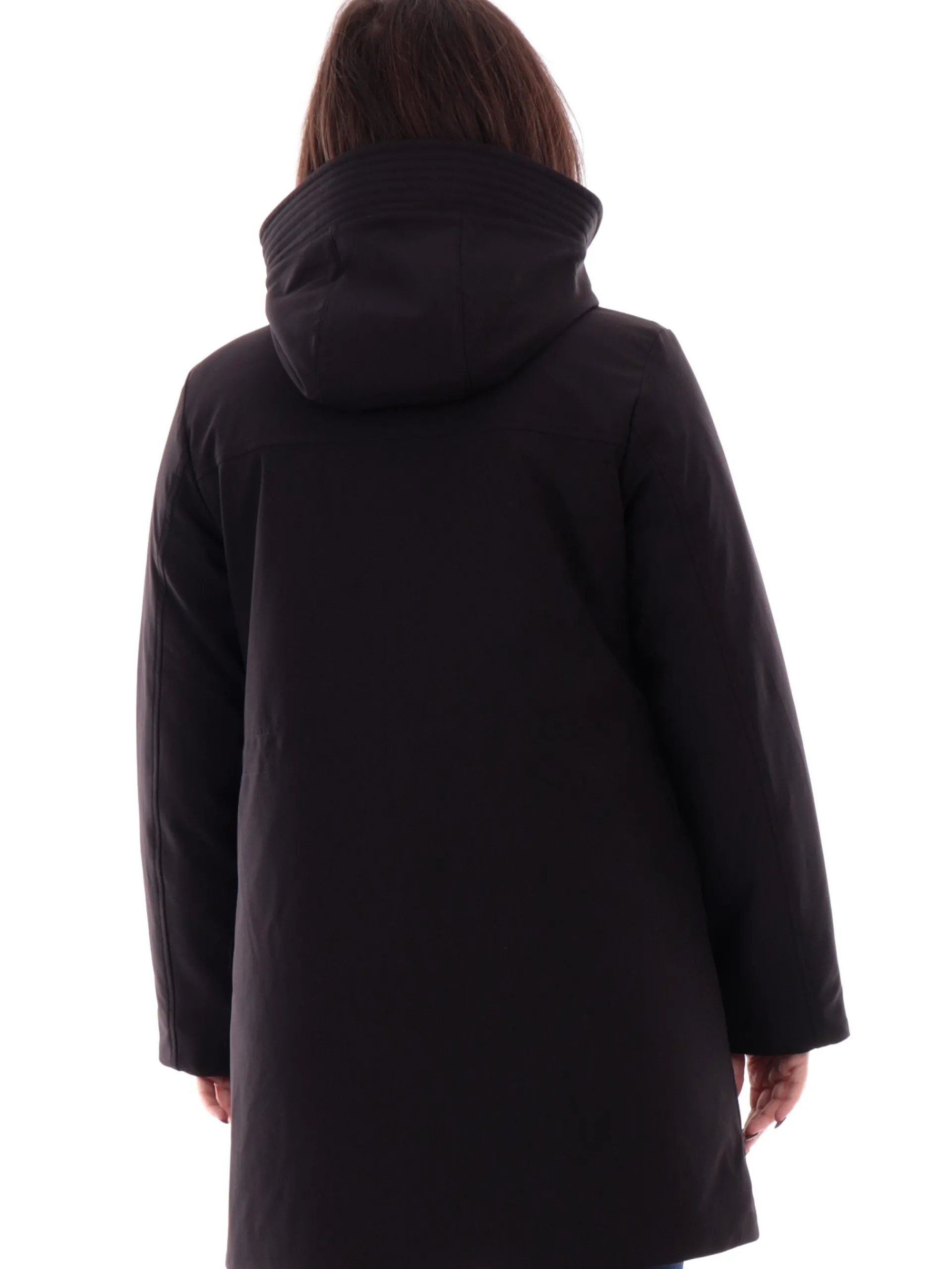WOOLRICH Giubbotti*Cappotto Firth 2IN1 Parka nero da donna fodera interna removibile 1018FRUT3496