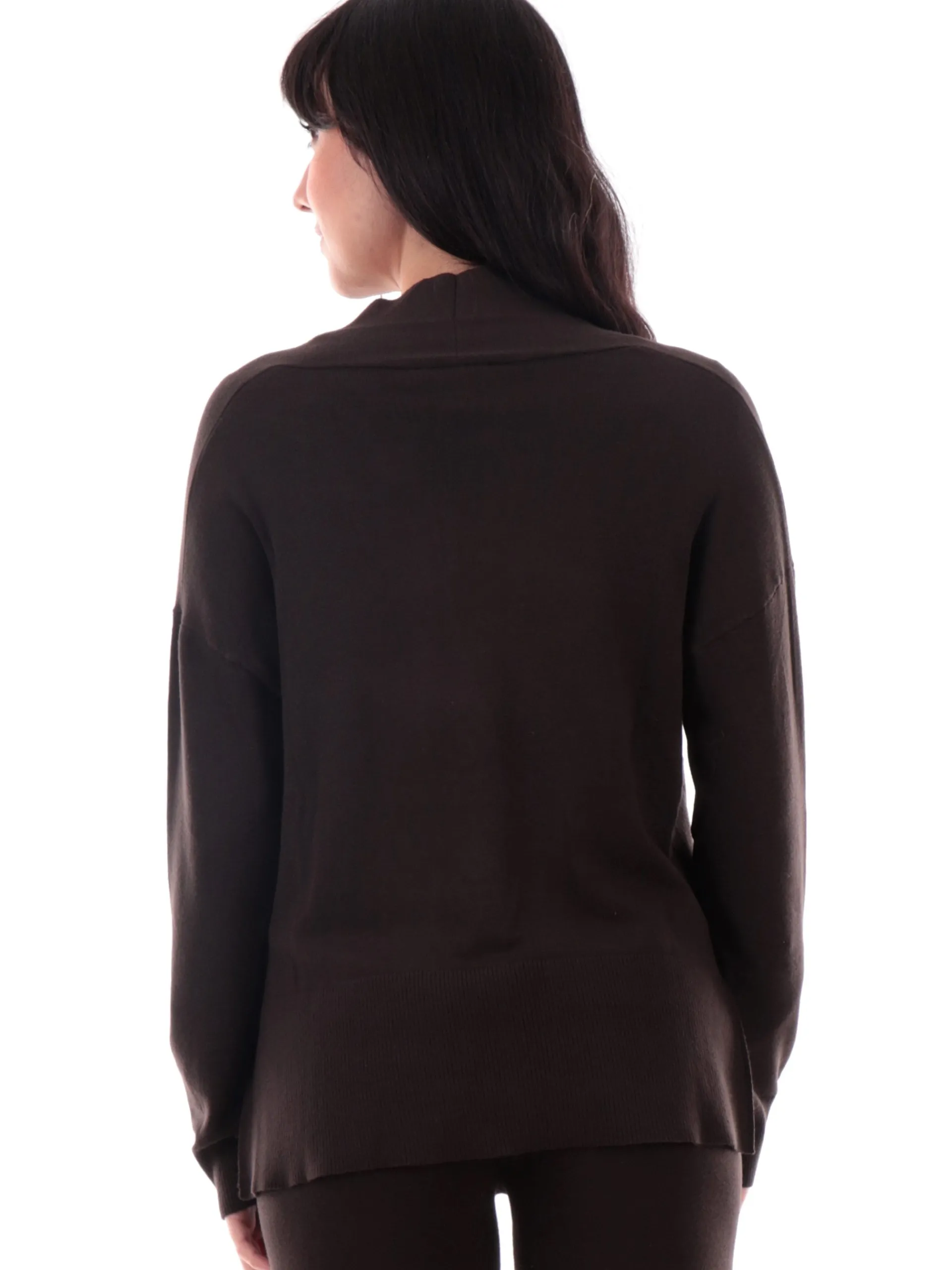 ANIS Maglie*Cardigan marrone da donna con bottoni 245W6025