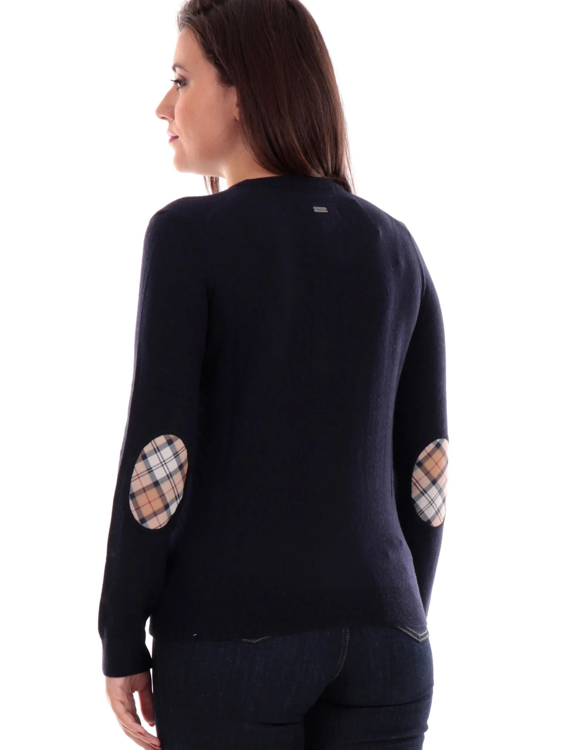 BARBOUR Maglie*Cardigan blu da donna girocollo LKN1076