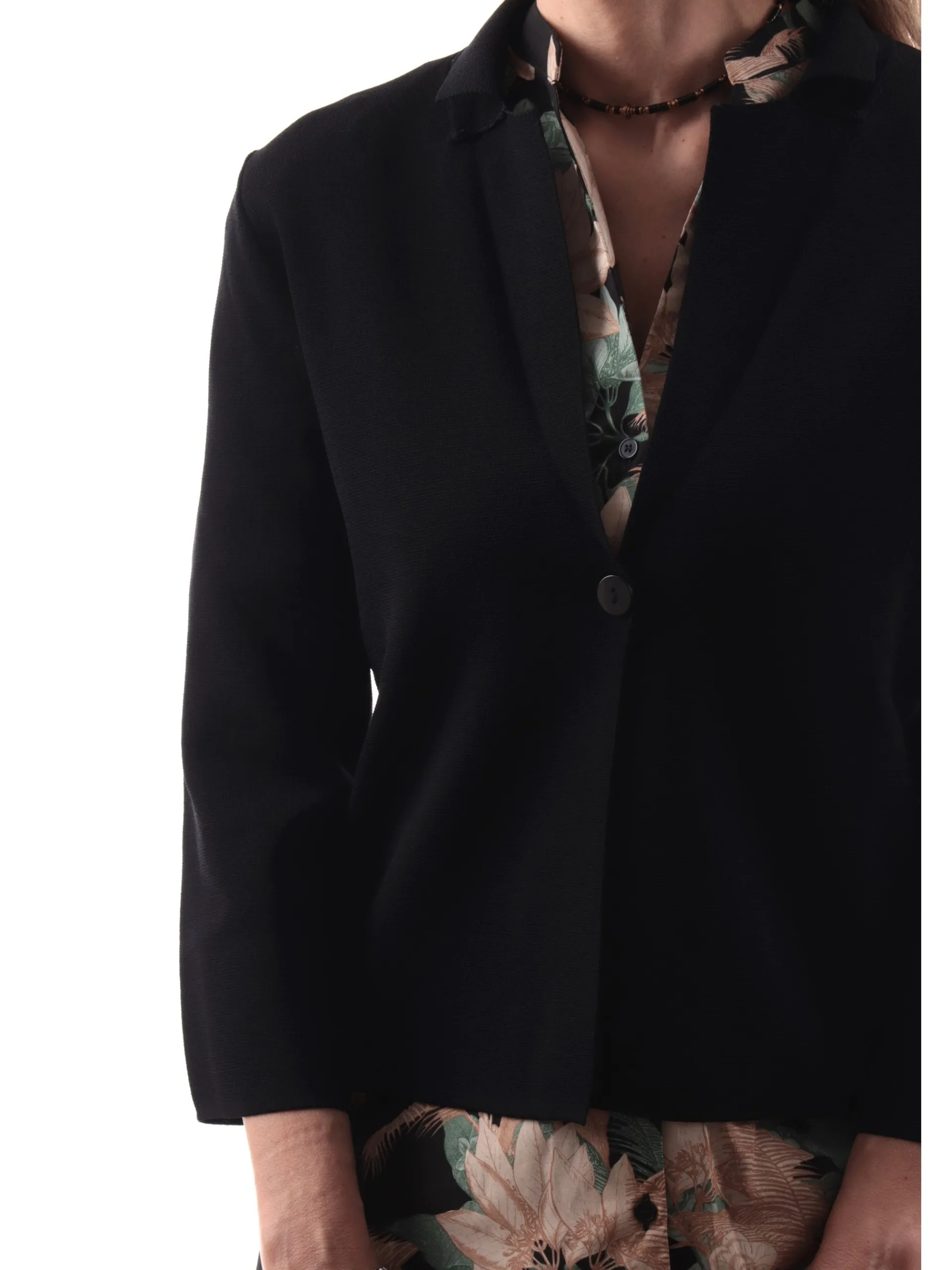 ANIS Maglie*Cardigan Kimono nero da donna in filo di viscosa 251W6172 029