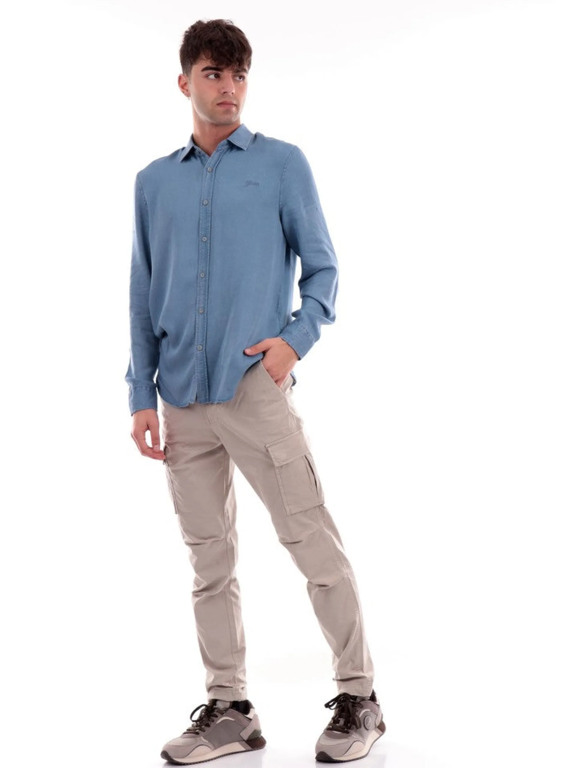 JACK&JONES Pantaloni*Cargo Jack Jones grigi da uomo 12216664