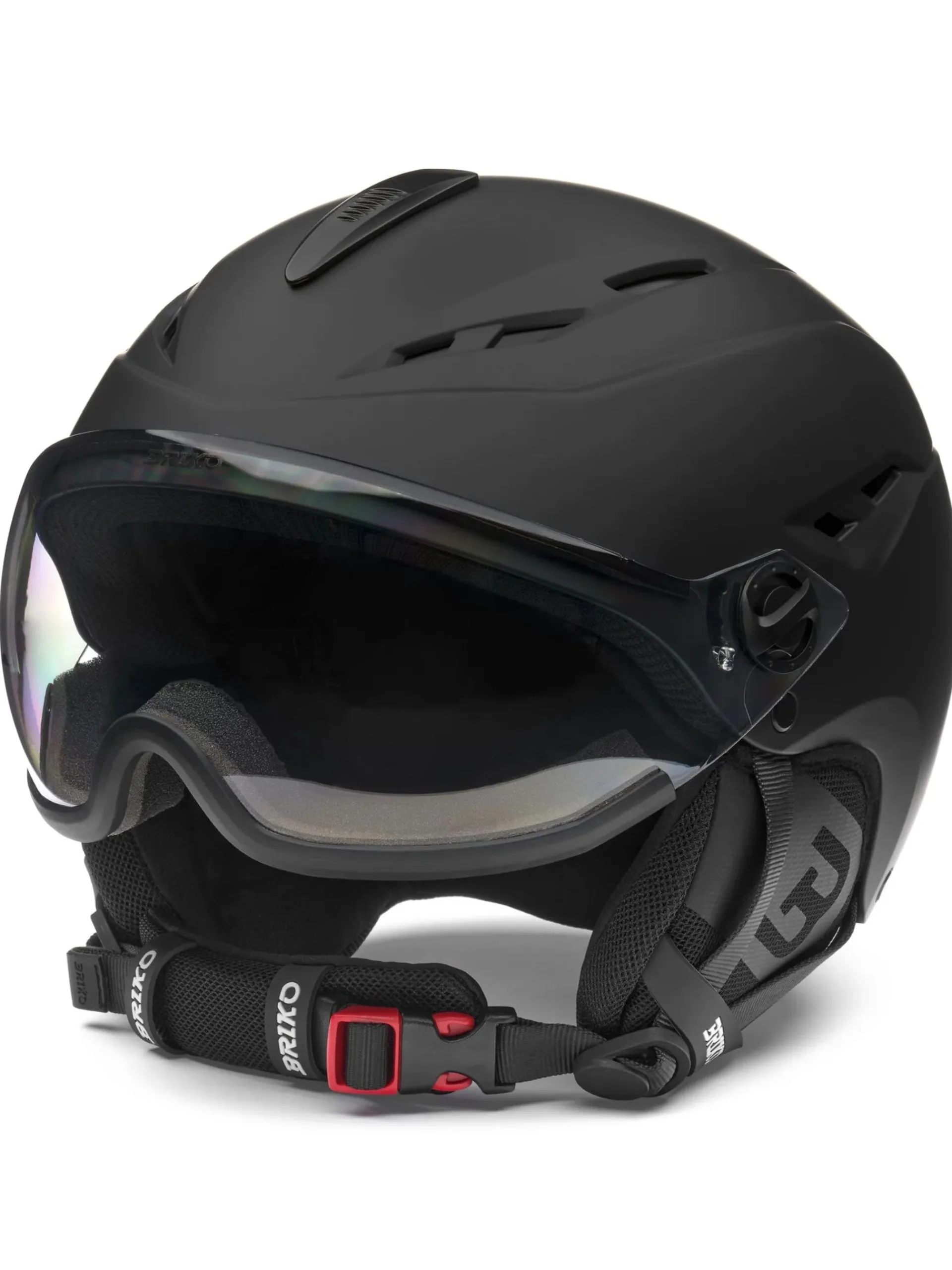 BRIKO Attrezzatura*Casco Sci Elio Visor Photo Nero con Visiera 28112WW