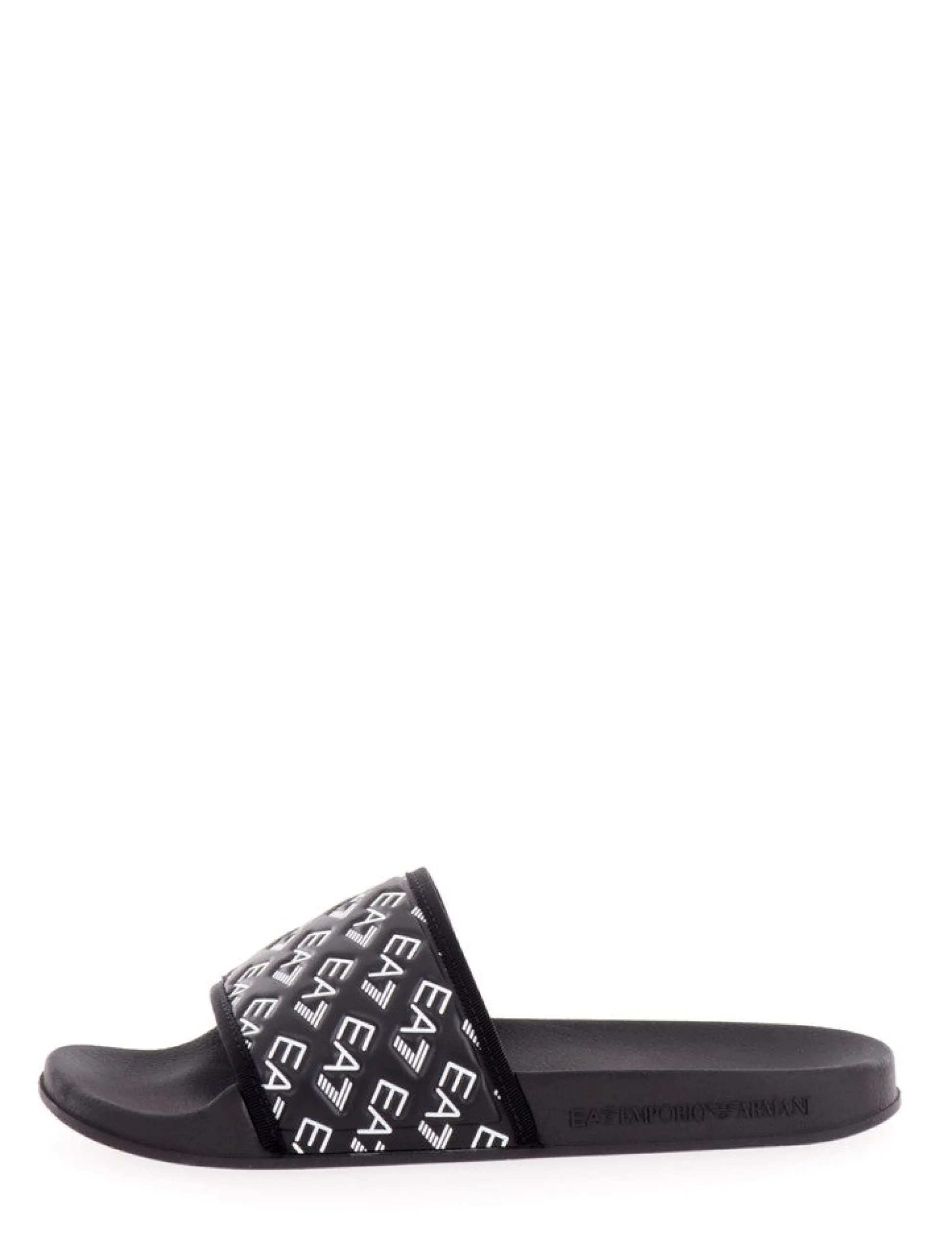 EMPORIO ARMANI 7 Ciabatte E Infradito*Ciabatte Emporio Armani nere da uomo con logo bianco XCP010XK340