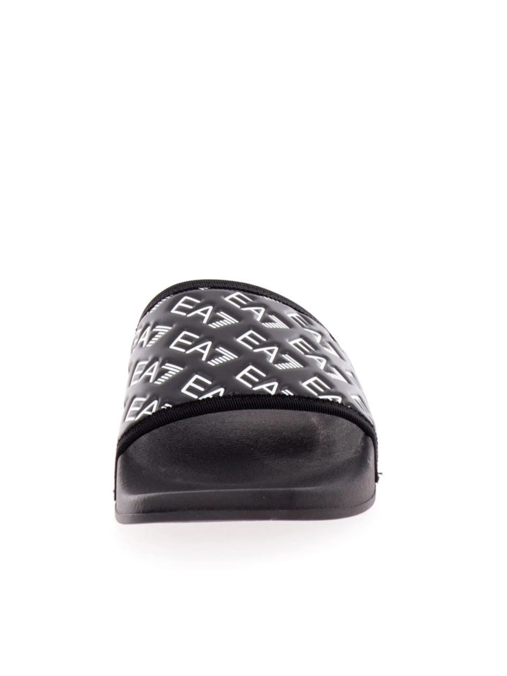 EMPORIO ARMANI 7 Ciabatte E Infradito*Ciabatte Emporio Armani nere da uomo con logo bianco XCP010XK340