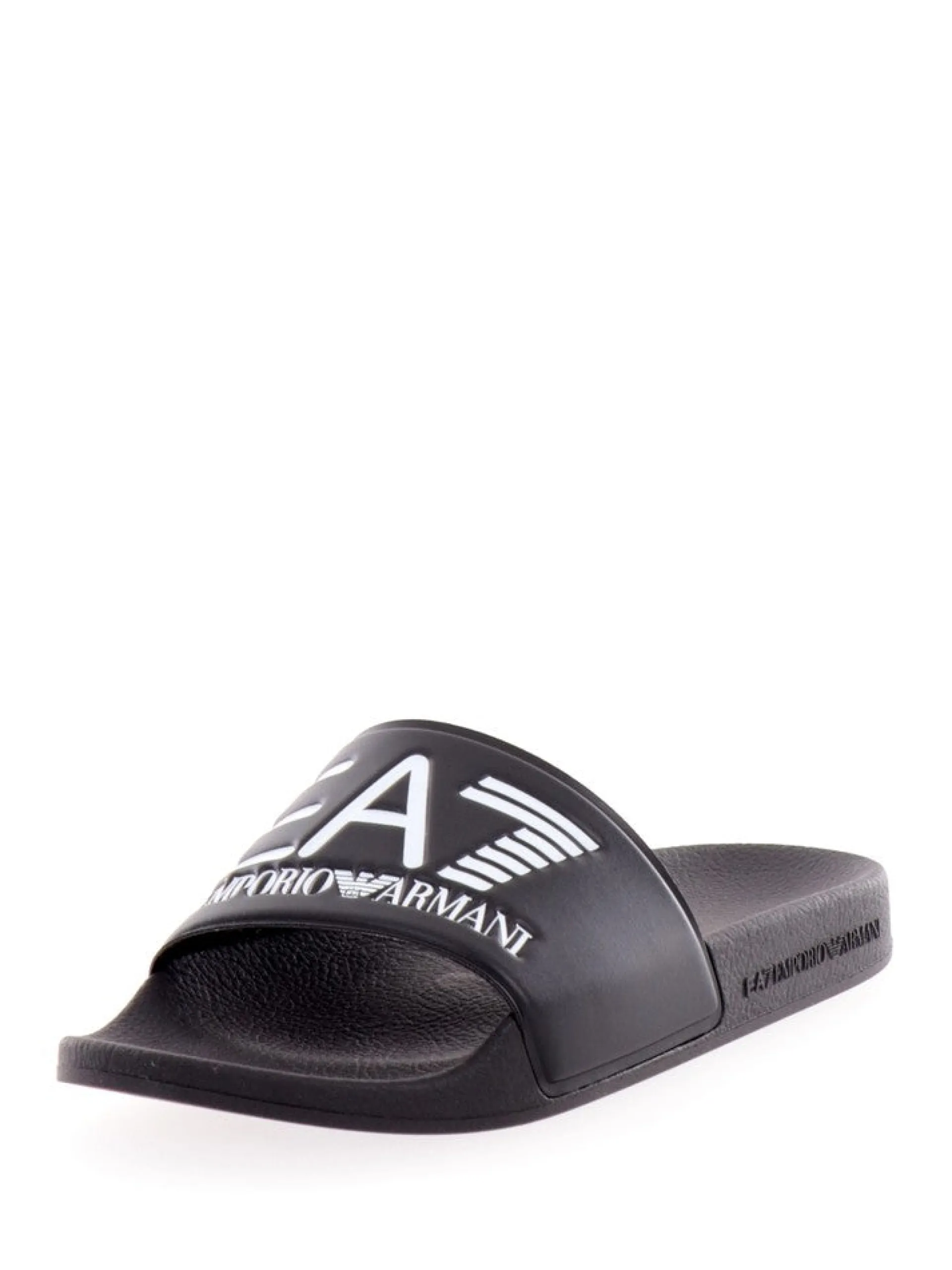 EMPORIO ARMANI 7 Ciabatte E Infradito*Ciabatte Emporio Armani nere da bambino con maxi logo XSPS10XCC22