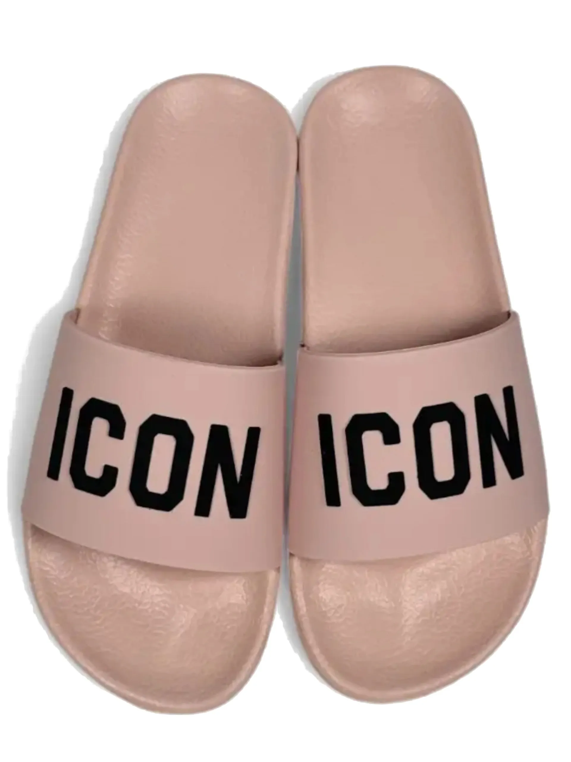 ICON Ciabatte E Infradito*Ciabatte Rosa con fascia rosa gommata e scritta nera IC03919TD