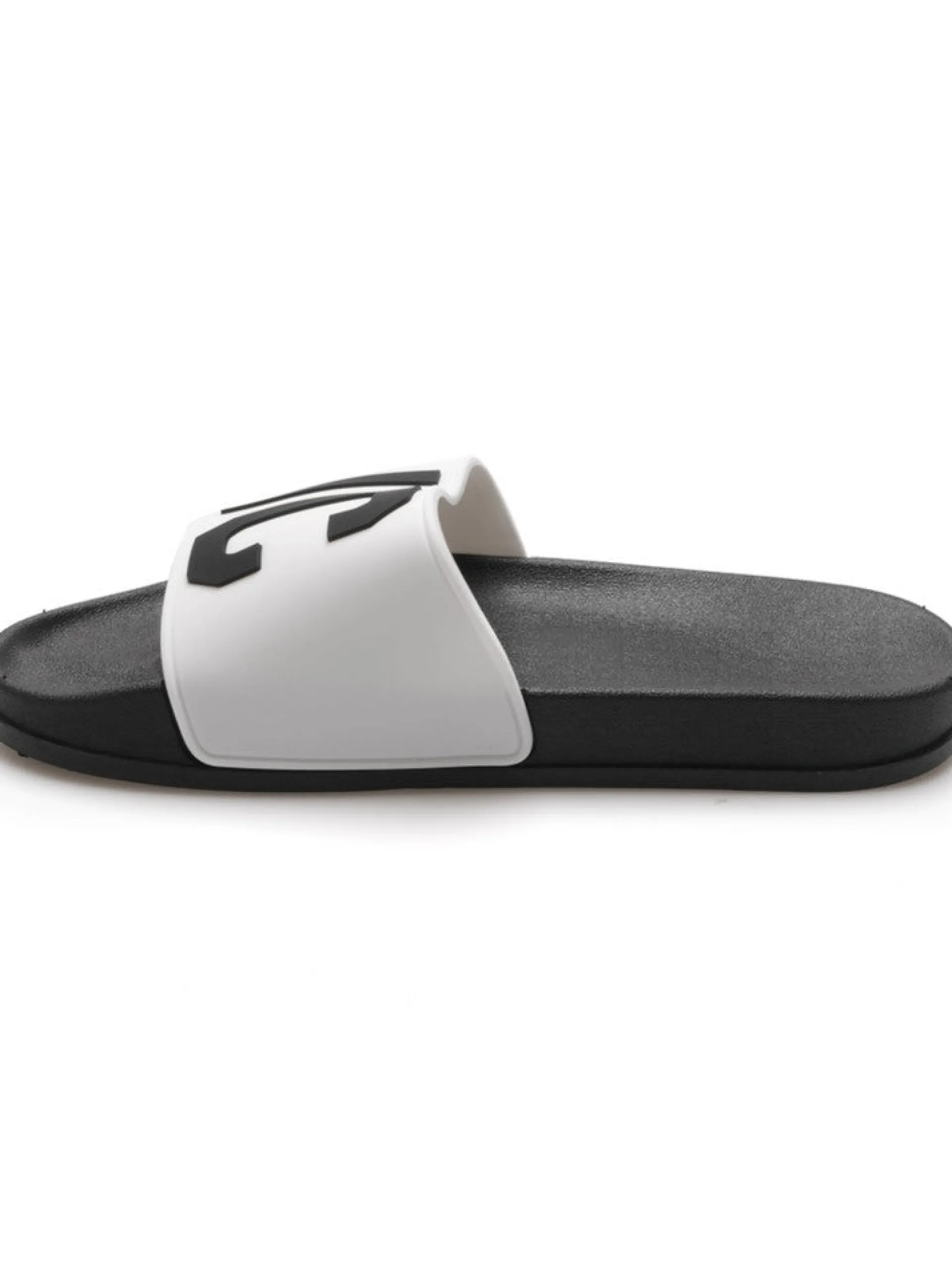 ICON Ciabatte E Infradito*Ciabatte mare nere da ragazzo con fascia bianca gommata e scritta nera IC04058TD