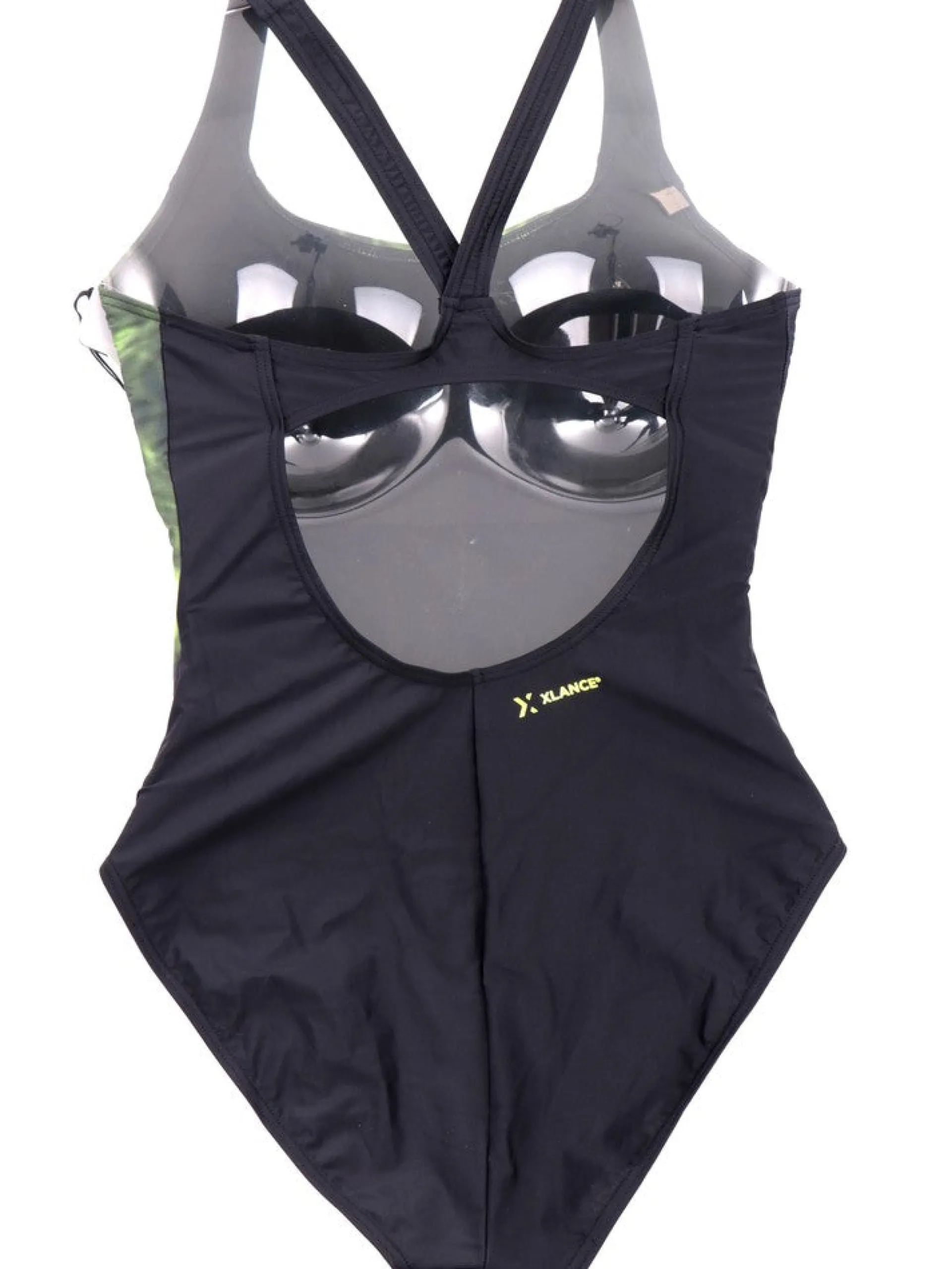 AQUARAPID Costumi*Costume intero nero con fulmini verdi da donna ALJOY