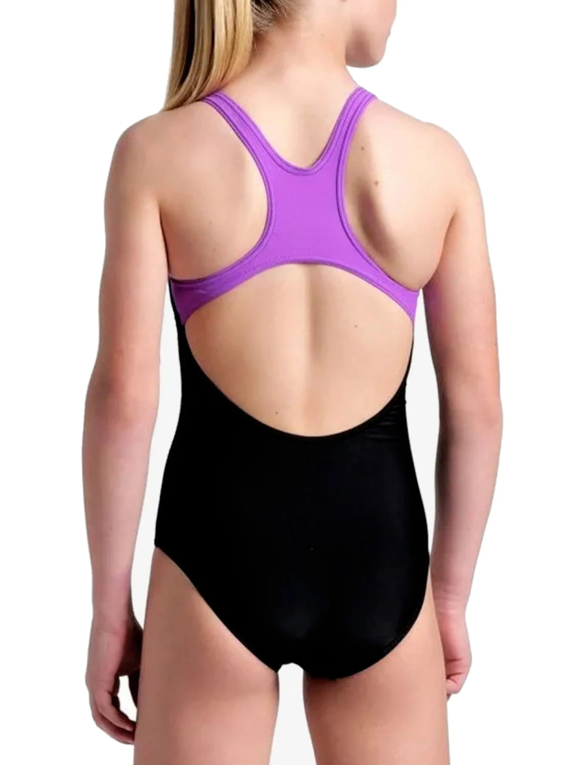 ARENA Costumi*Costume Intero bambina nero da piscina G Dim Light Swimsuit Swim Pro 008104