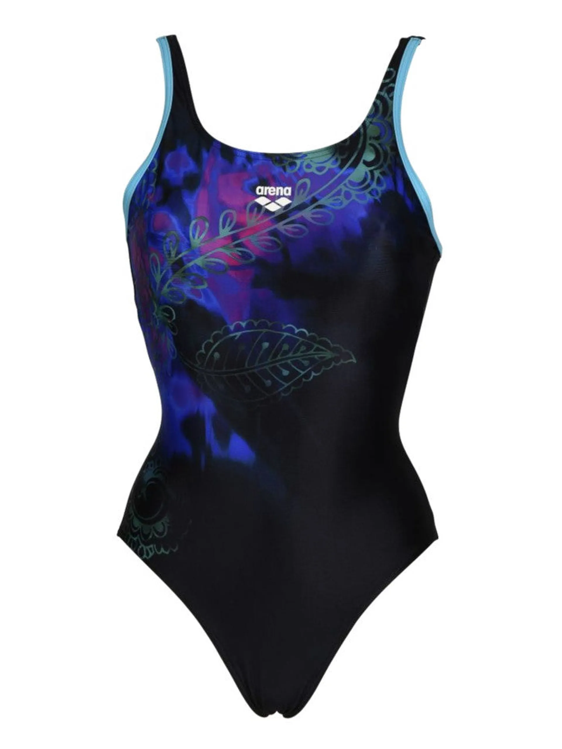 ARENA Costumi*Costume intero nero da donna con fiori 005136