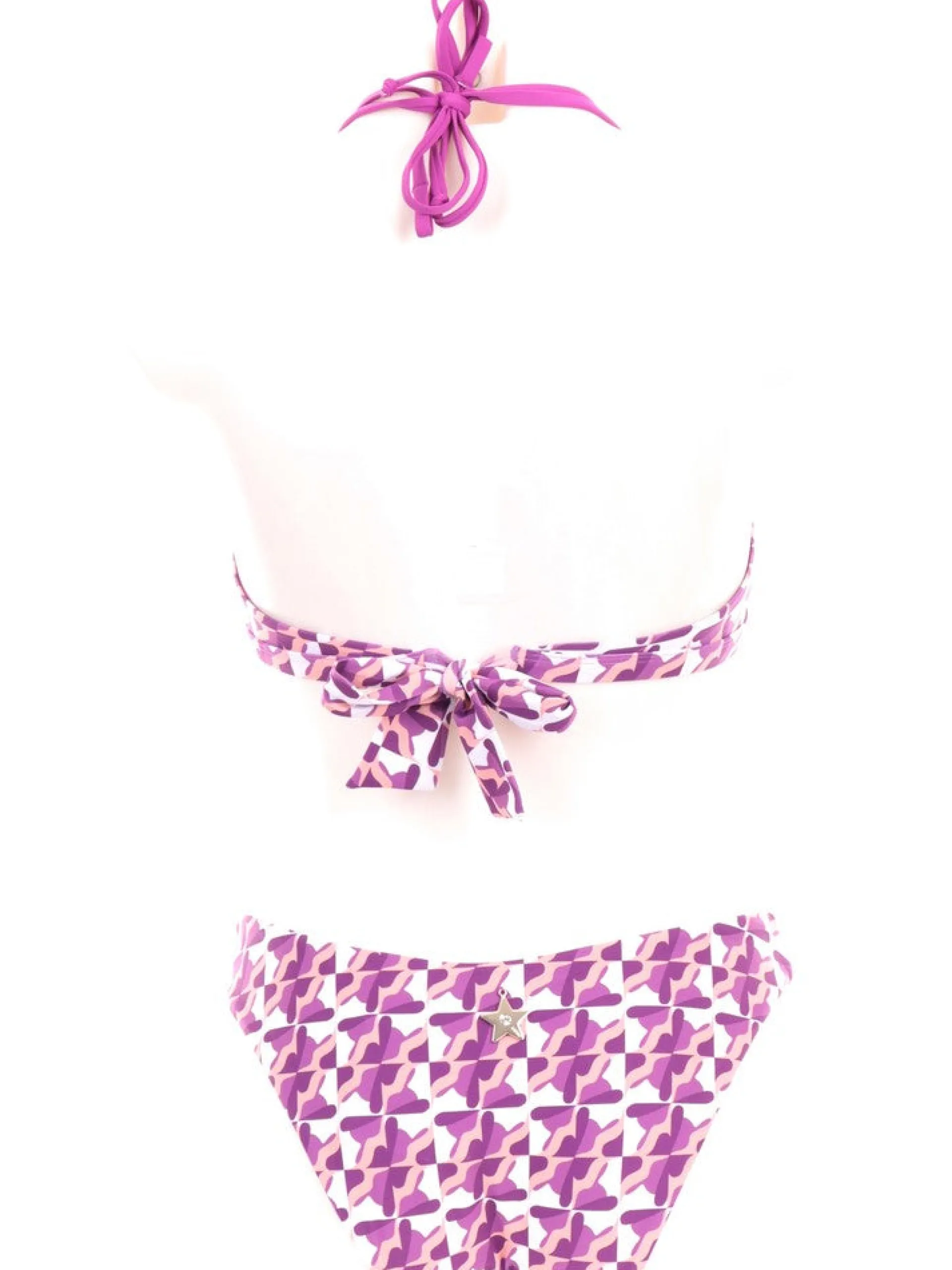 LIU JO MILANO Bikini*Costume Liu Jo Bianco e viola da Donna due pezzi a triangolo VA4090J6448N