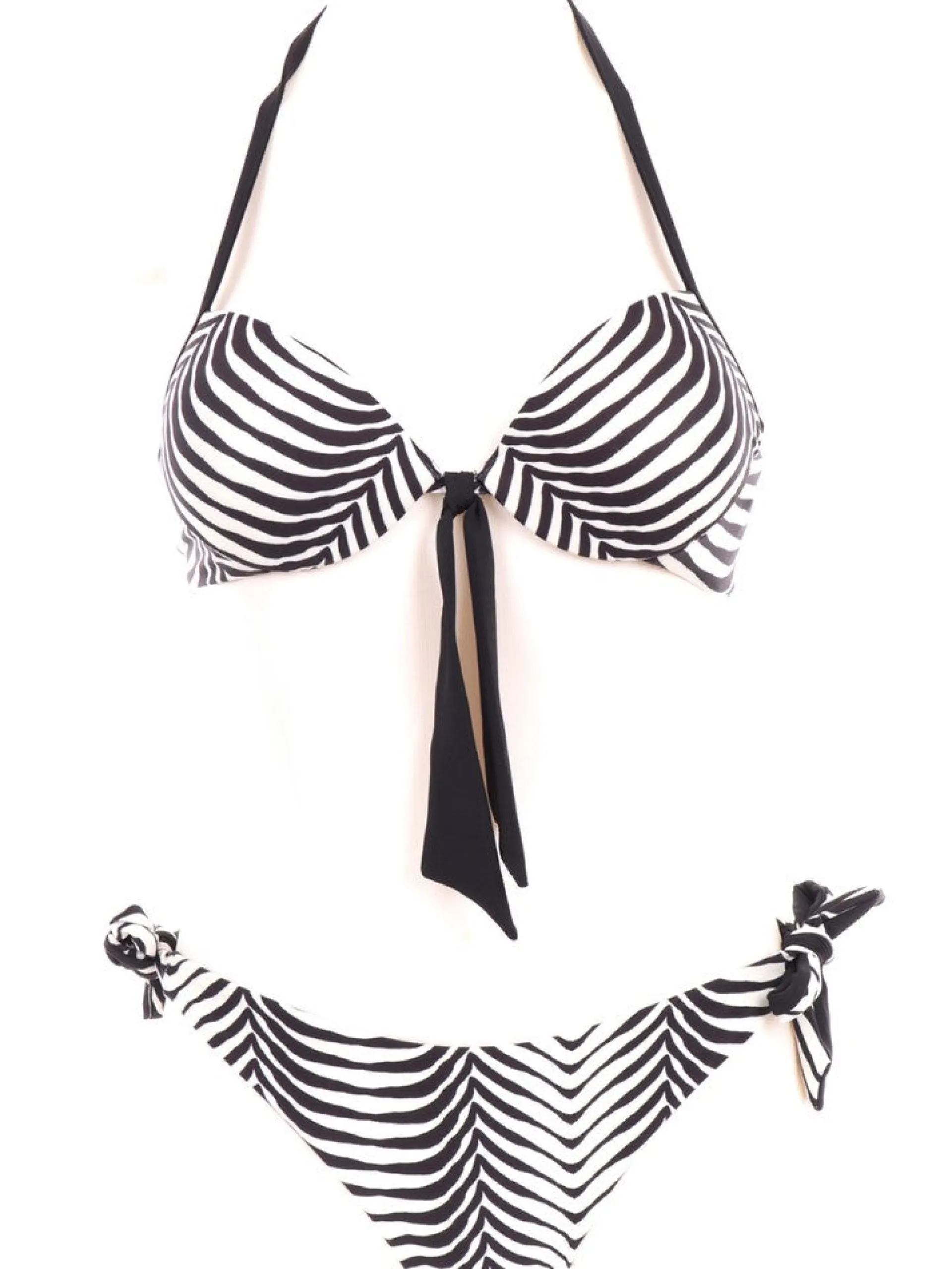 LIU JO MILANO Bikini*Costume Liu Jo nero zebrato da Donna due pezzi balconcino imbottito bikini VA4180VA418