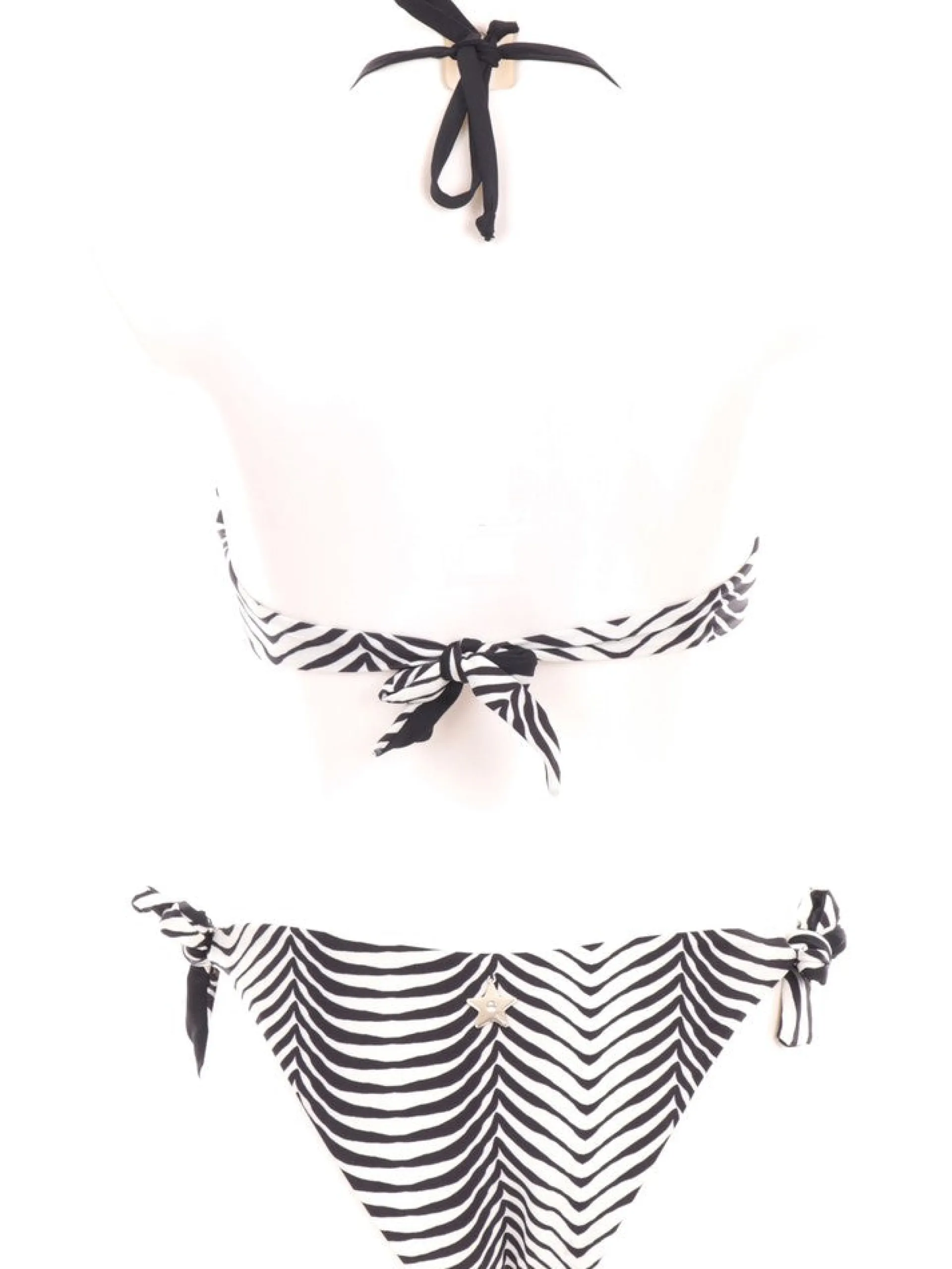 LIU JO MILANO Bikini*Costume Liu Jo nero zebrato da Donna due pezzi balconcino imbottito bikini VA4180VA418