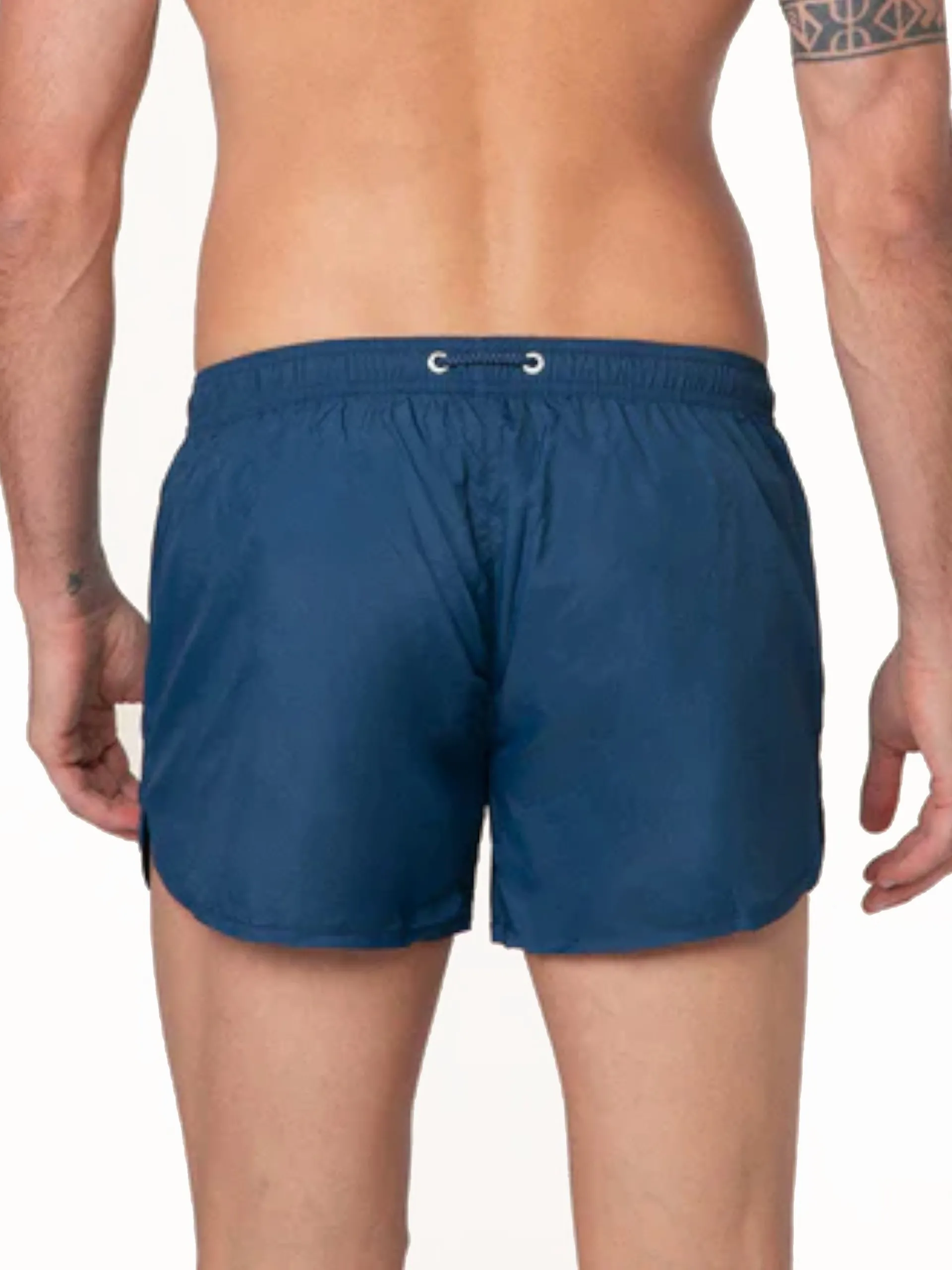 EFFEK Boxer*Costume mare blu da uomo patch gommato M01BU03