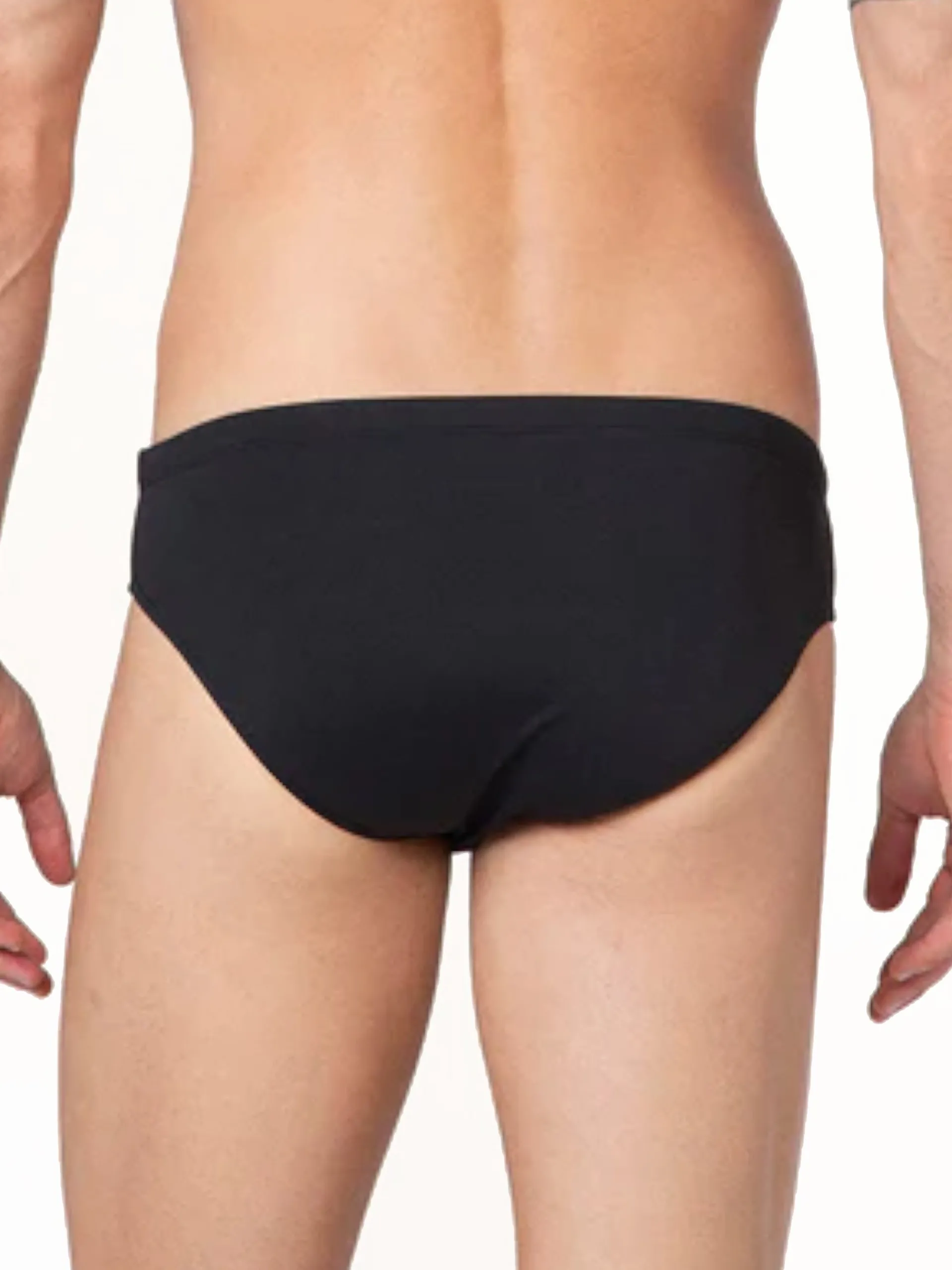 EFFEK Slip*Costume mare nero slip da uomo patch logo M01SU20