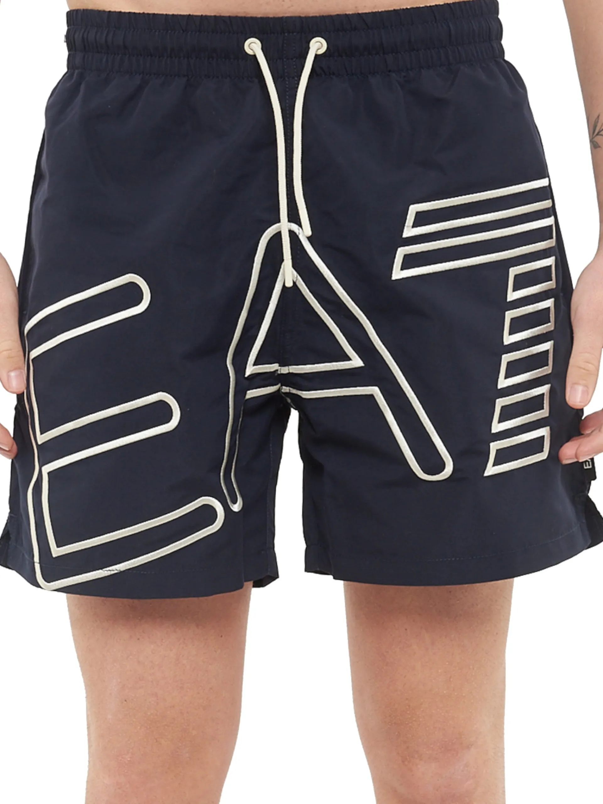EMPORIO ARMANI 7 Boxer*Costume mare Emporio Armani EA7 nero da uomo maxi patch EA7 7M000540AF14655 UC001