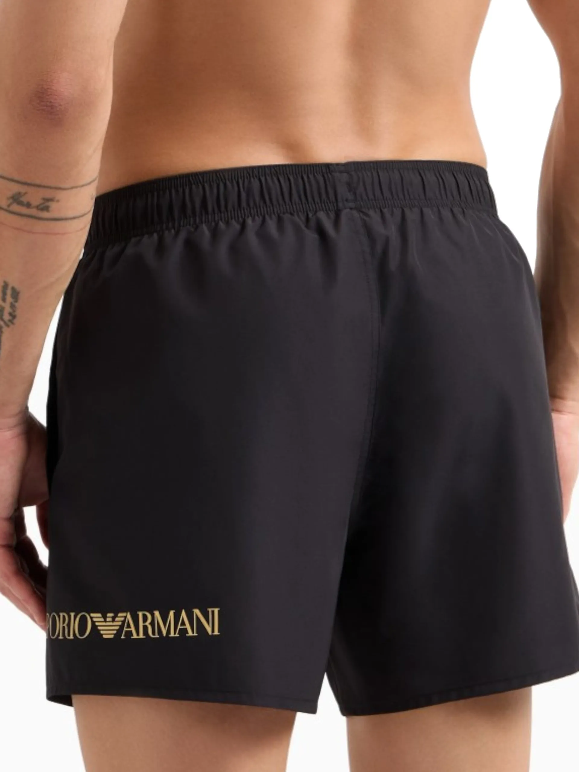 EMPORIO ARMANI 7 Boxer*Costume mare Emporio Armani EA7 nero da uomo con logo oro Boxer 7M000519AF13049 MC004