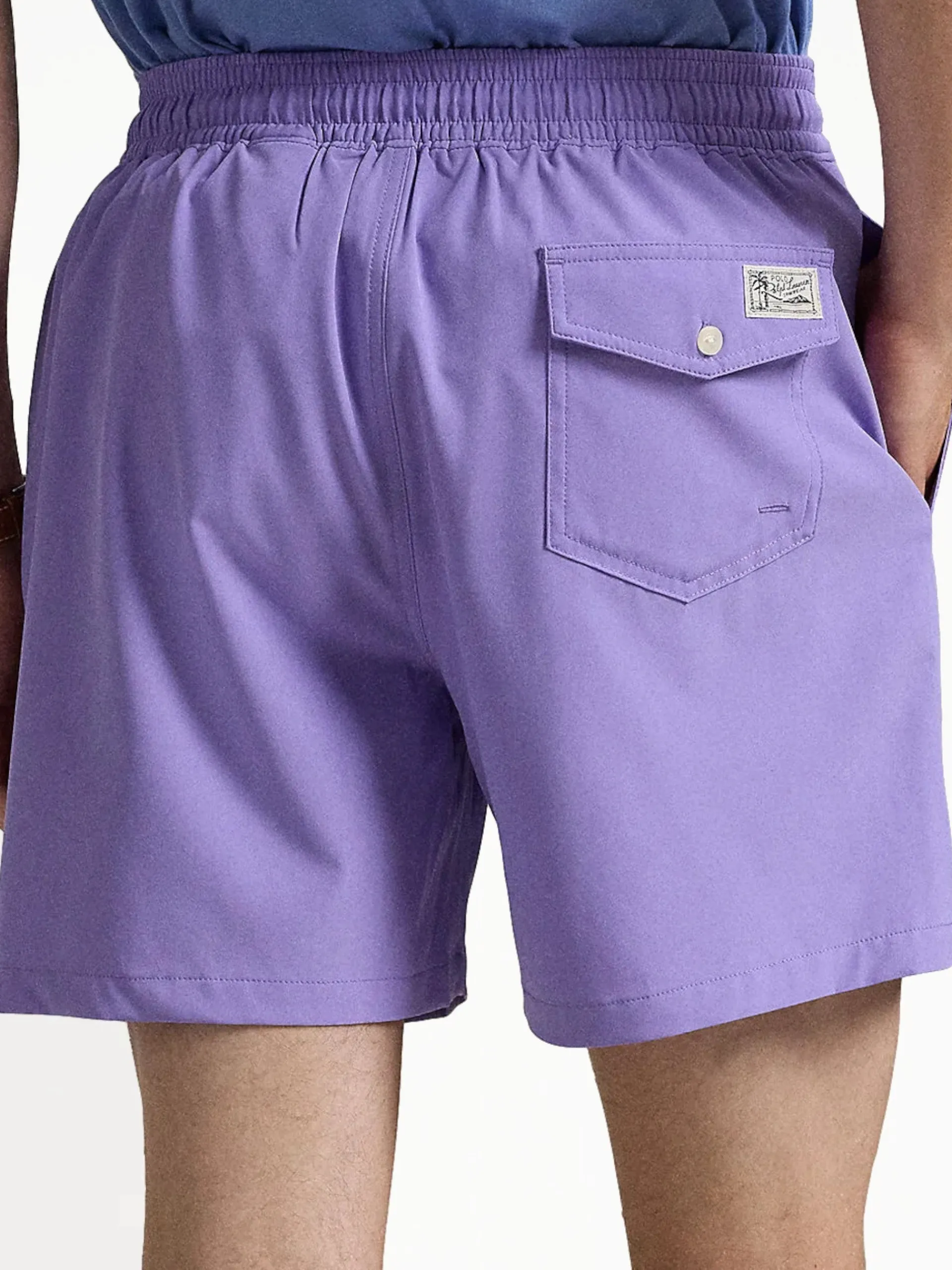 RALPH LAUREN Boxer*Costume mare viola da uomo logo ricamato 710957782