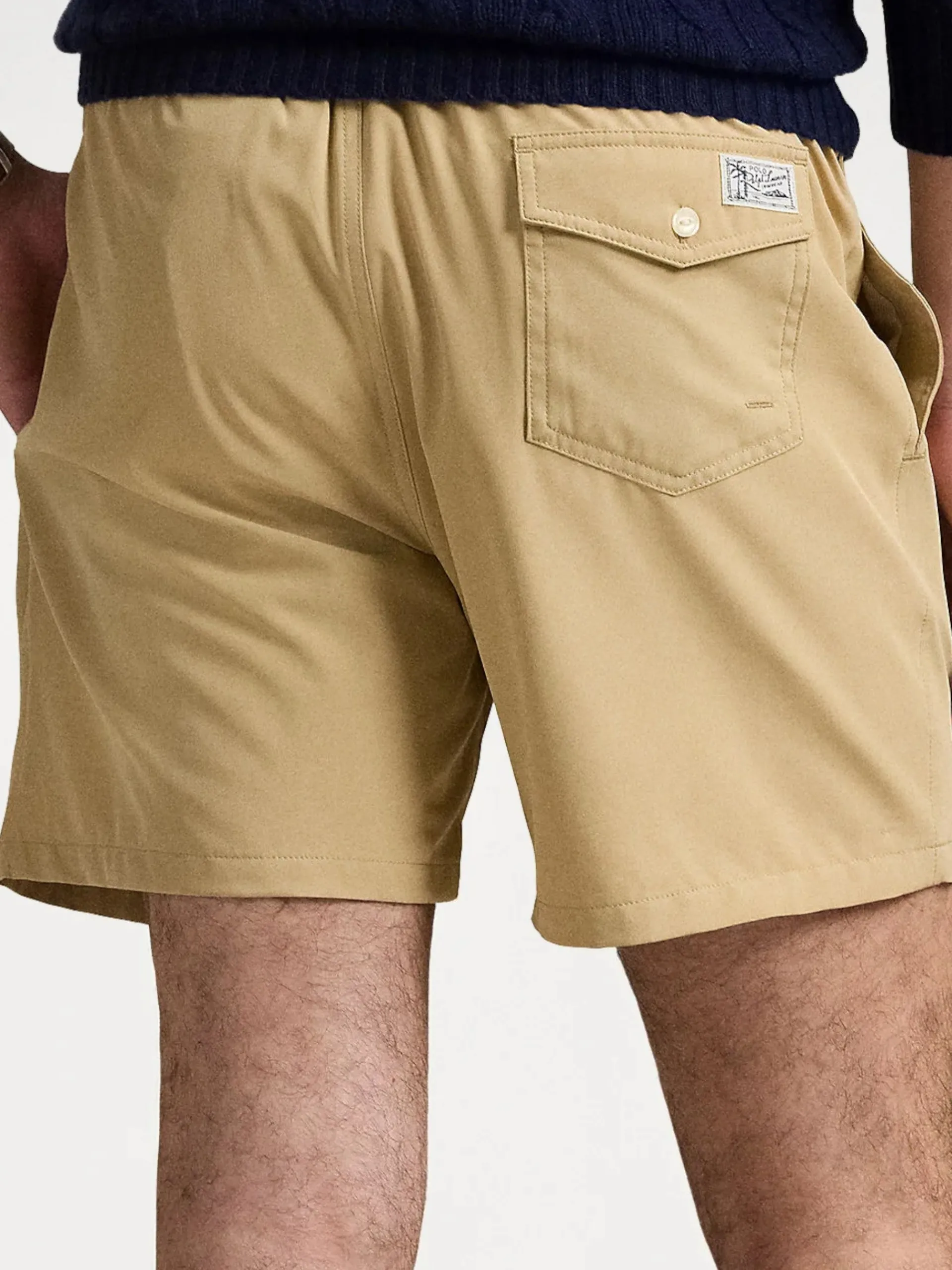RALPH LAUREN Boxer*Costume mare beige da uomo logo ricamato 710957782