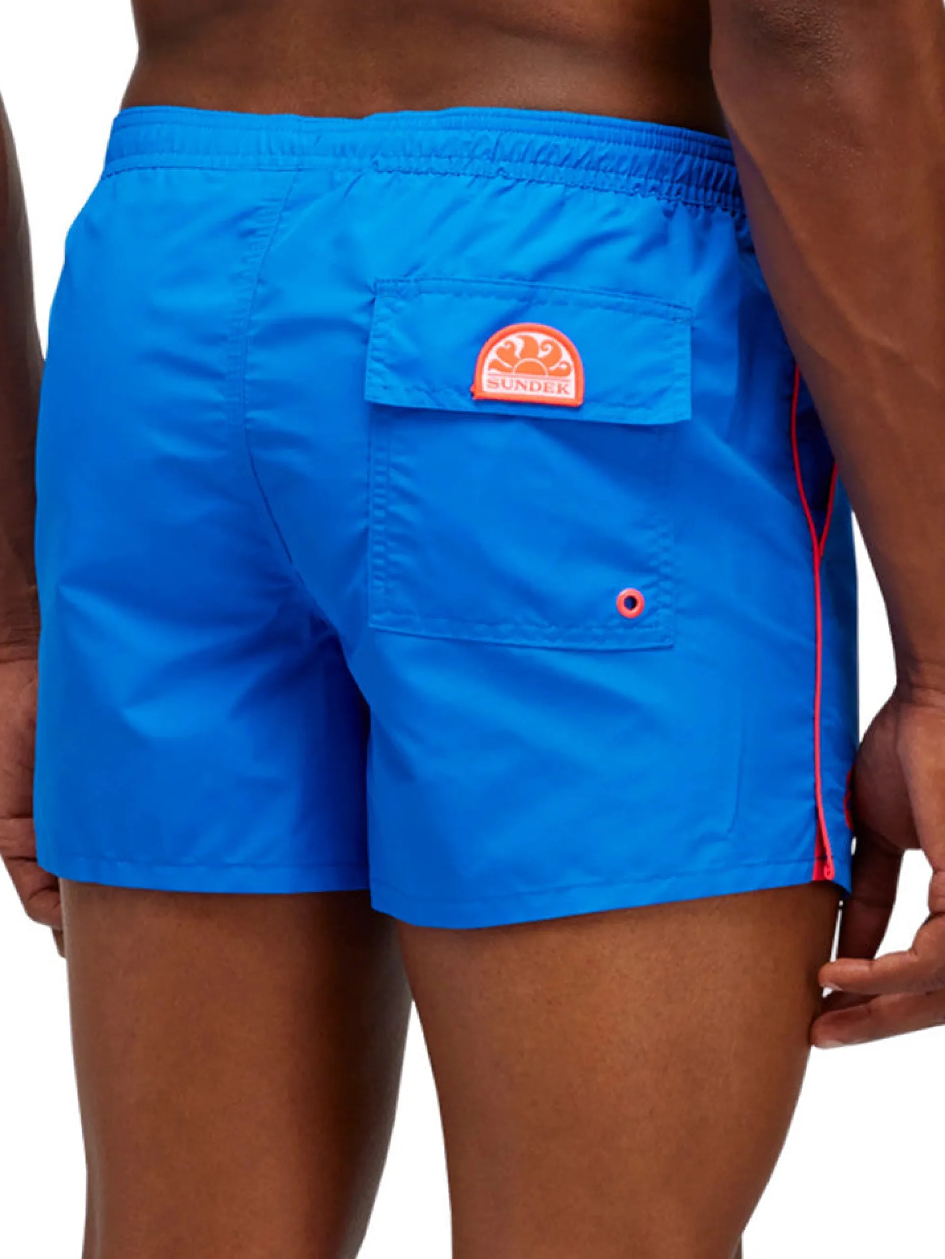 SUNDEK Boxer*Costume mare blu da uomo logo ricamato Boardshort M700BDTA100