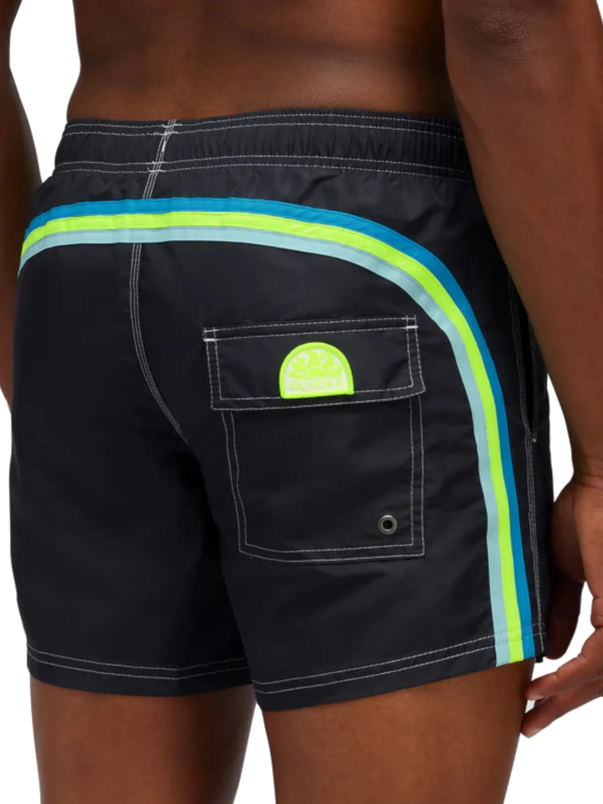 SUNDEK Boxer*Costume mare nero da uomo Boardshort M504BDTA10000