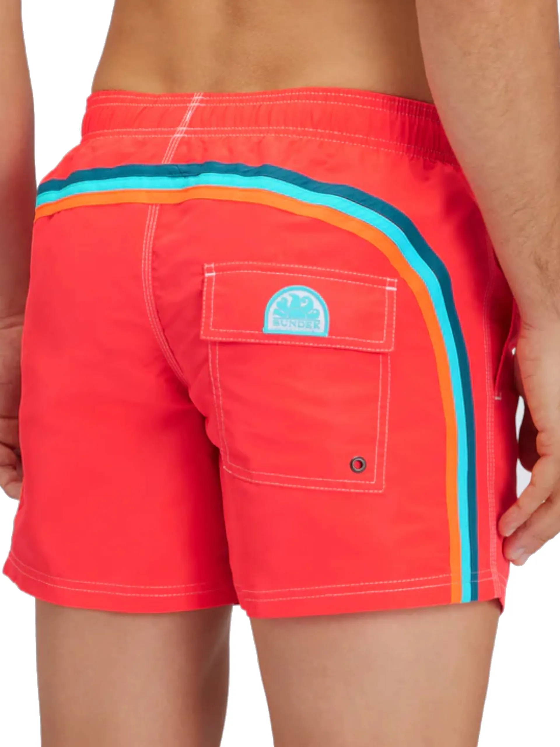 SUNDEK Boxer*Costume mare rosso da uomo Boardshort M504BDTA100079