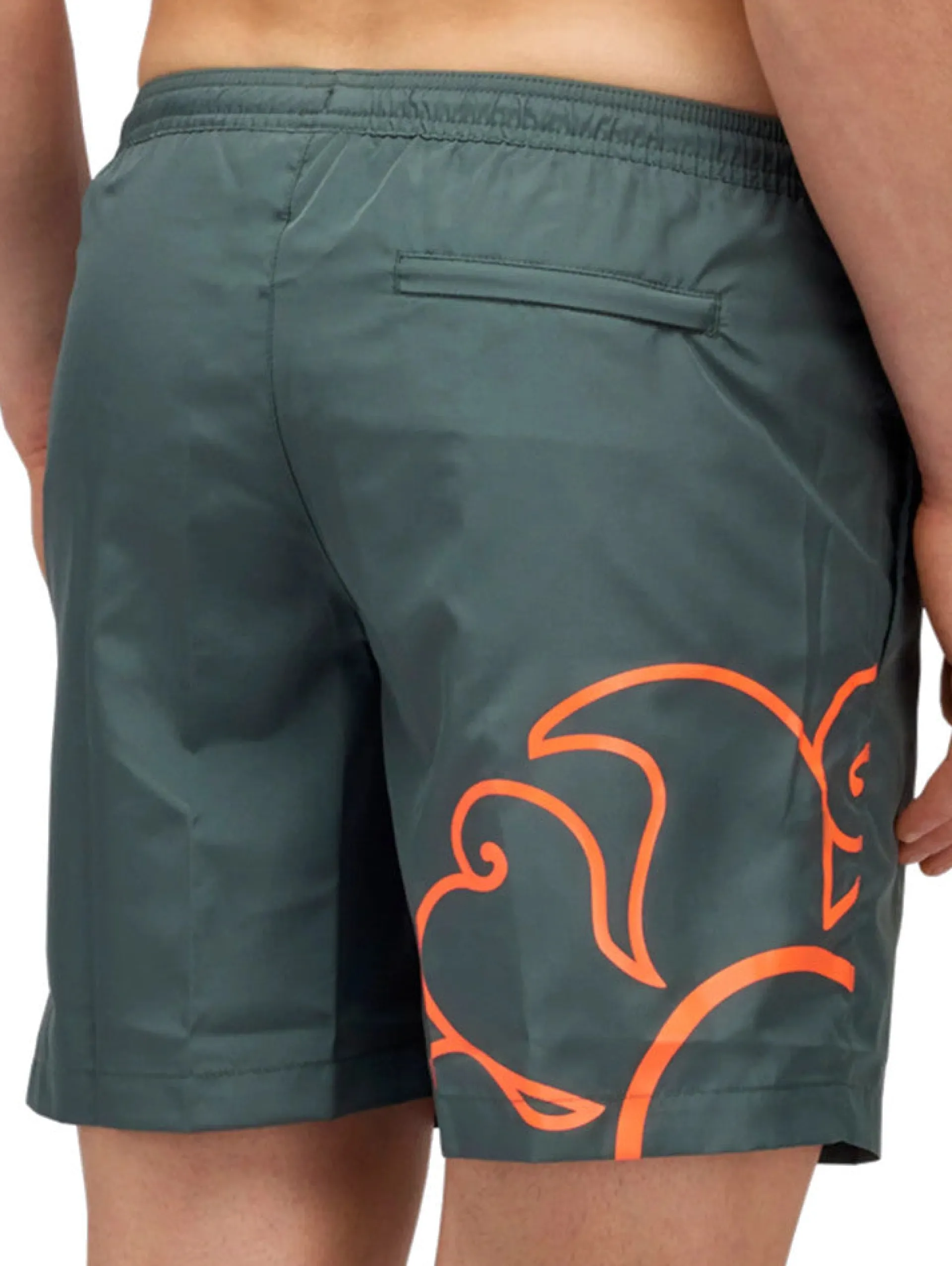 SUNDEK Boxer*Costume mare verde da uomo maxi stampa posteriore M705BDP0300
