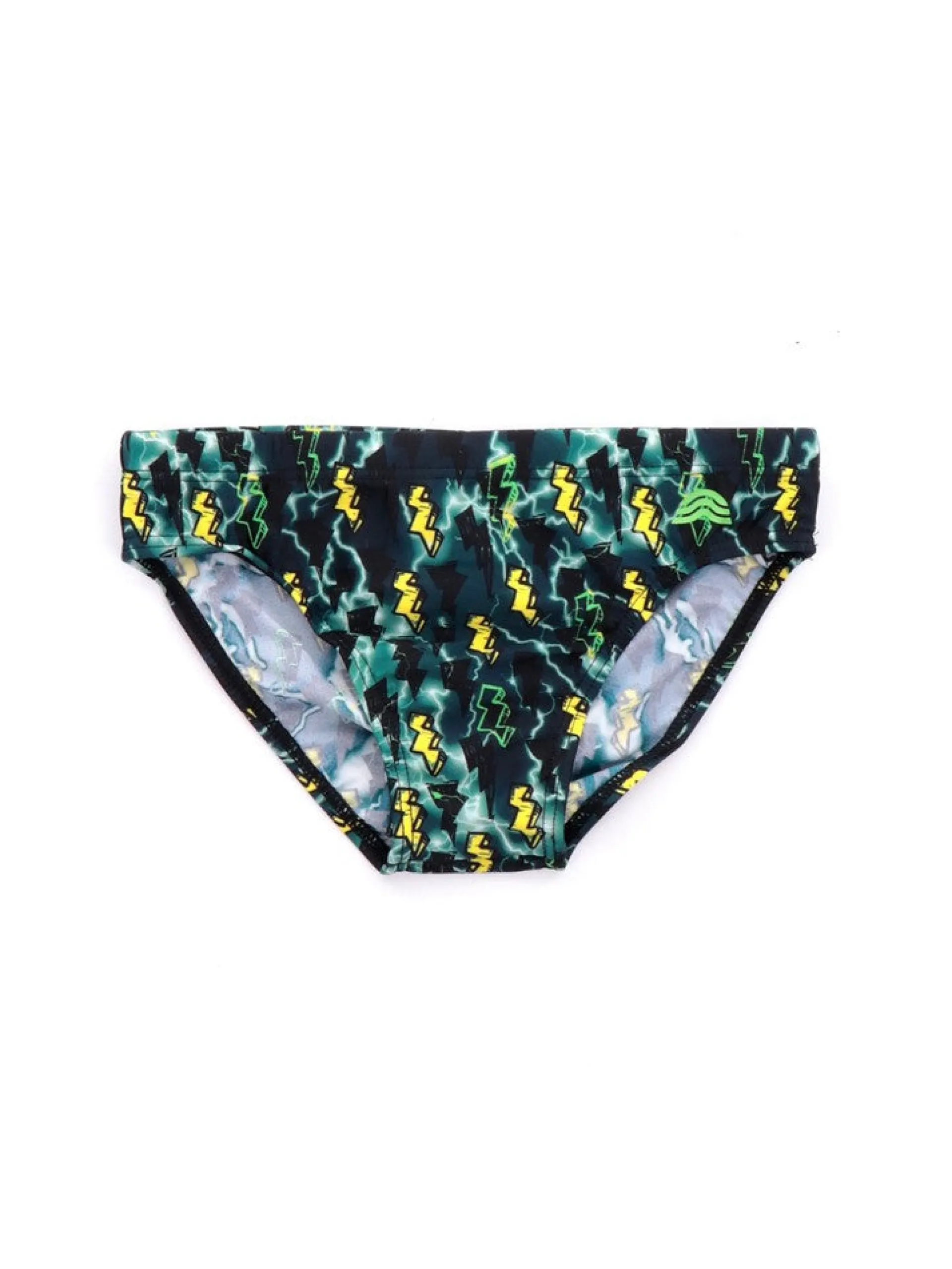 AQUARAPID Costumi|Costumi*Costume Slip Bolt Nero da Bambino BOLT