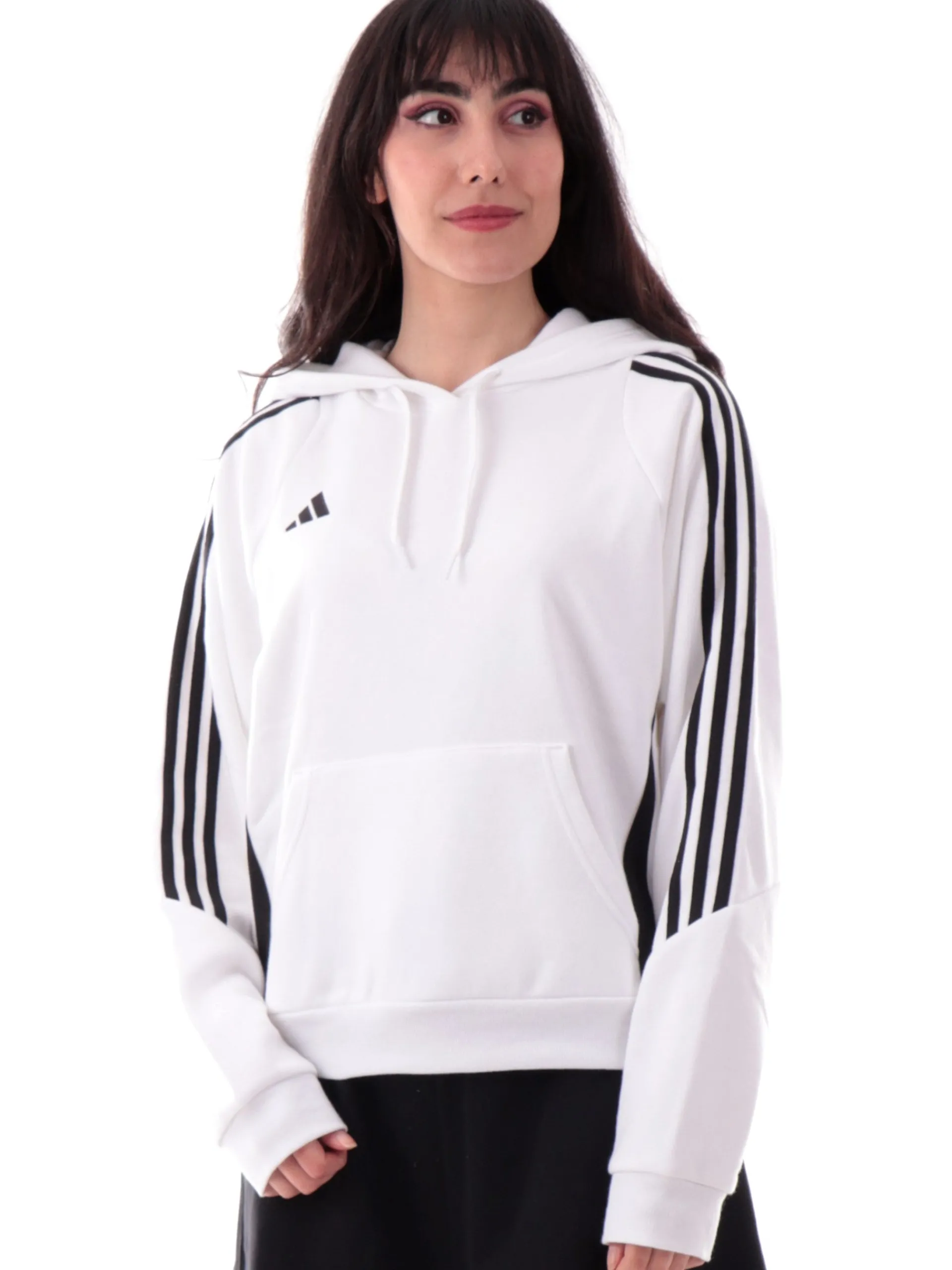 ADIDAS ORIGINALS Felpe*Felpa Adidas bianca da donna girocollo IR7508