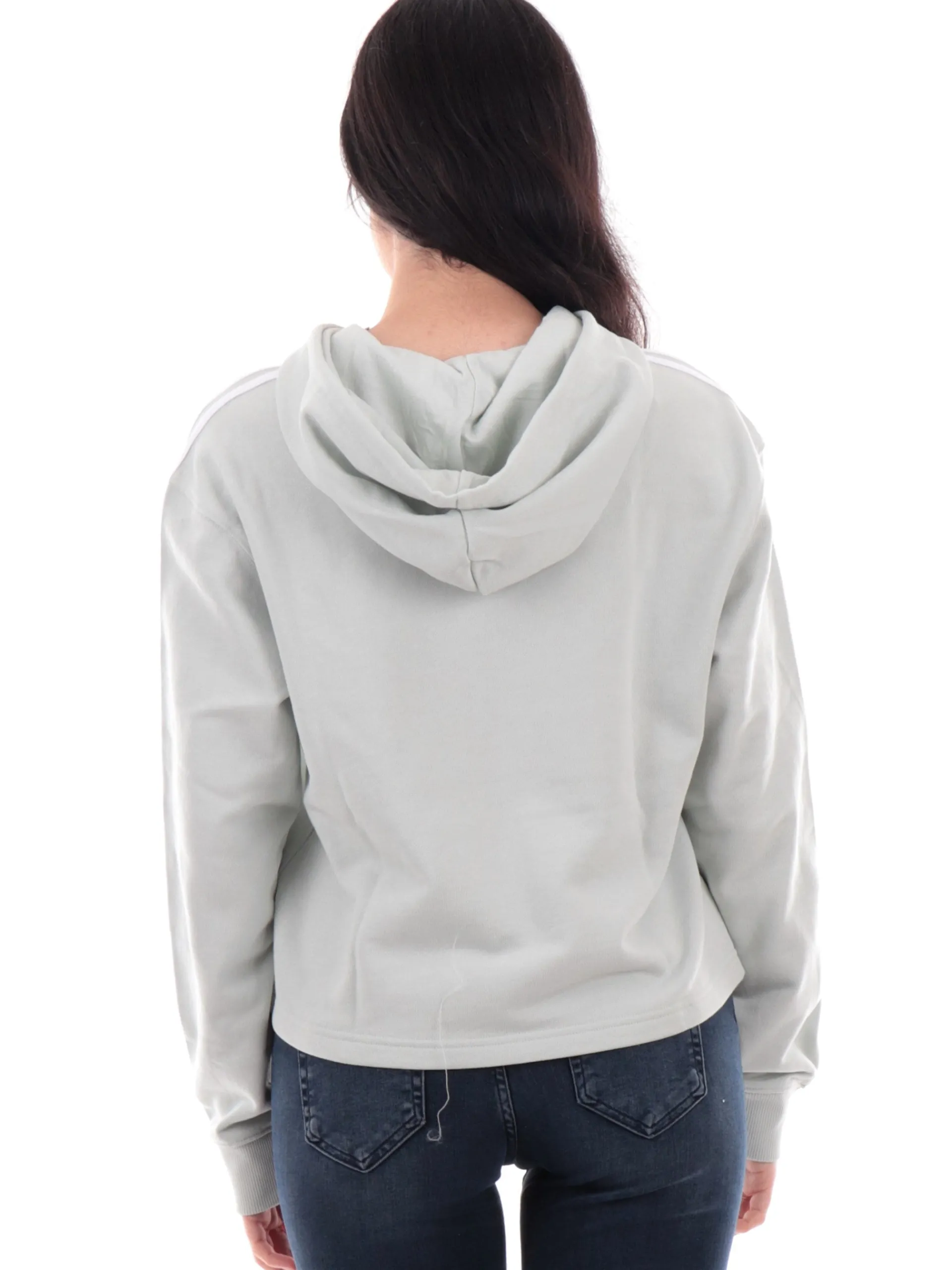 ADIDAS EQUIPMENT Felpe*Felpa Adidas donna verde pastello menta con cappuccio 3stripes IY4215