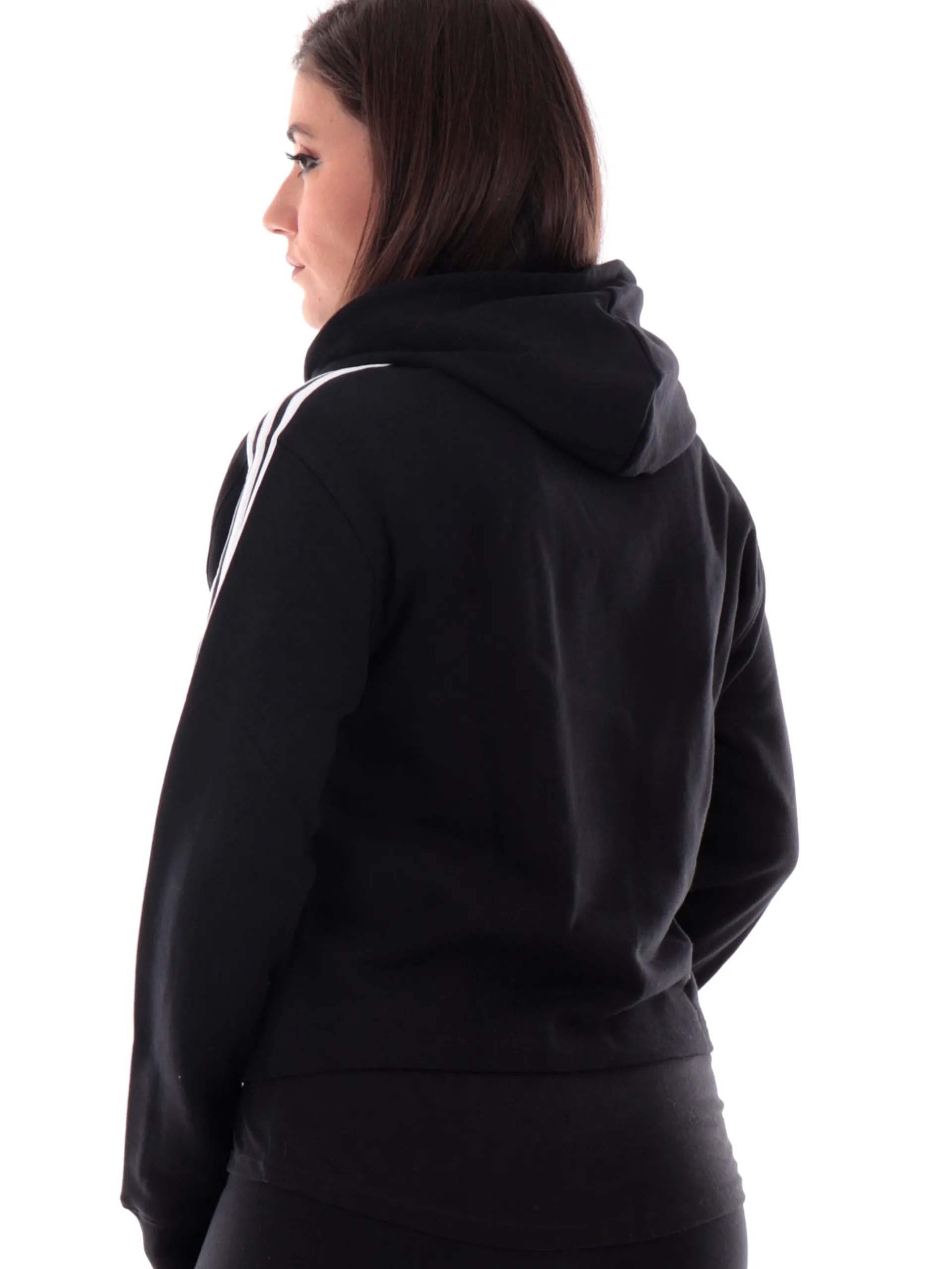 ADIDAS EQUIPMENT Felpe*Felpa Adidas felpata nera da donna con cappuccio IC87