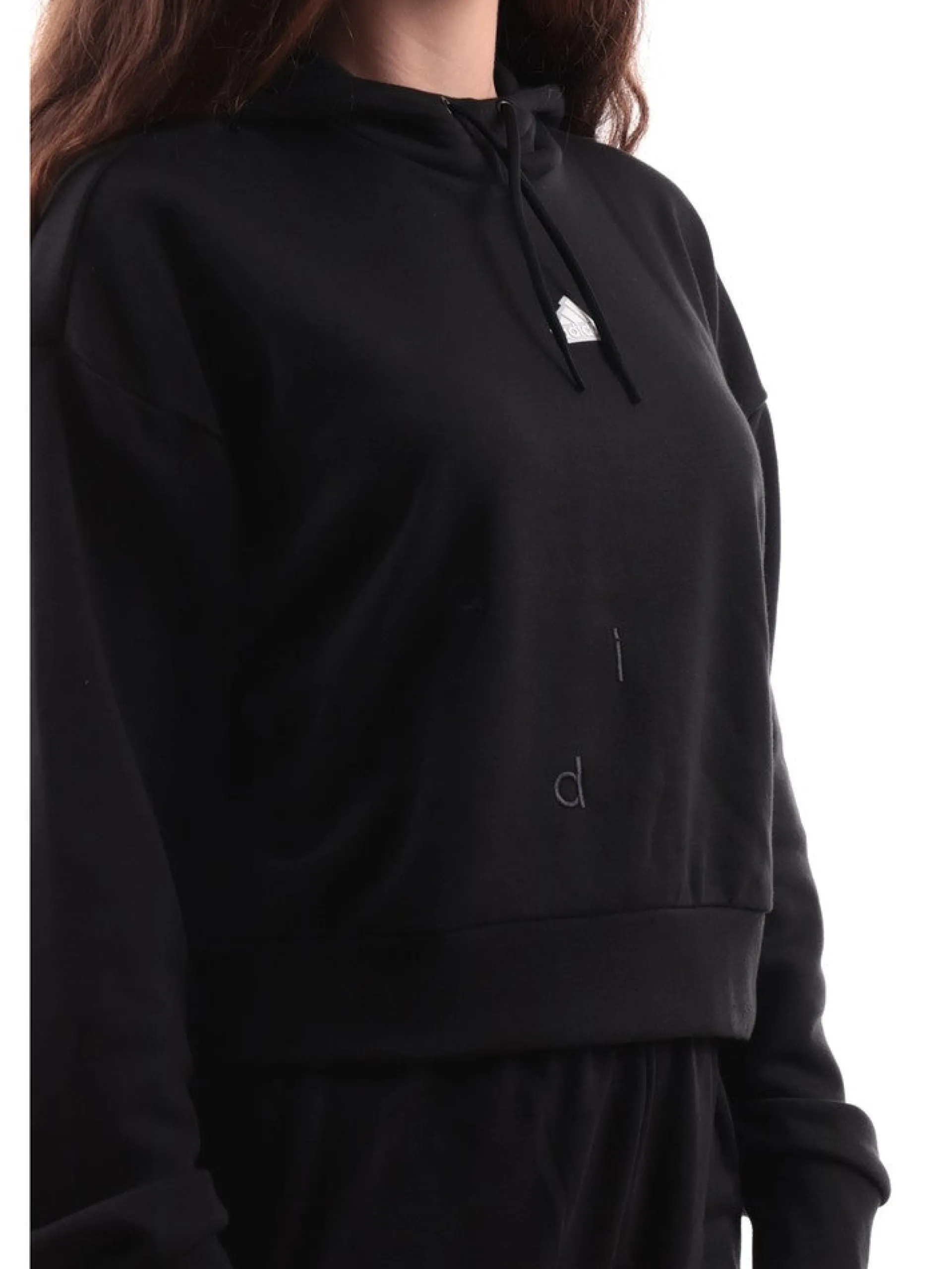 ADIDAS EQUIPMENT Felpe*Felpa Adidas nera da donna con cappuccio IT15