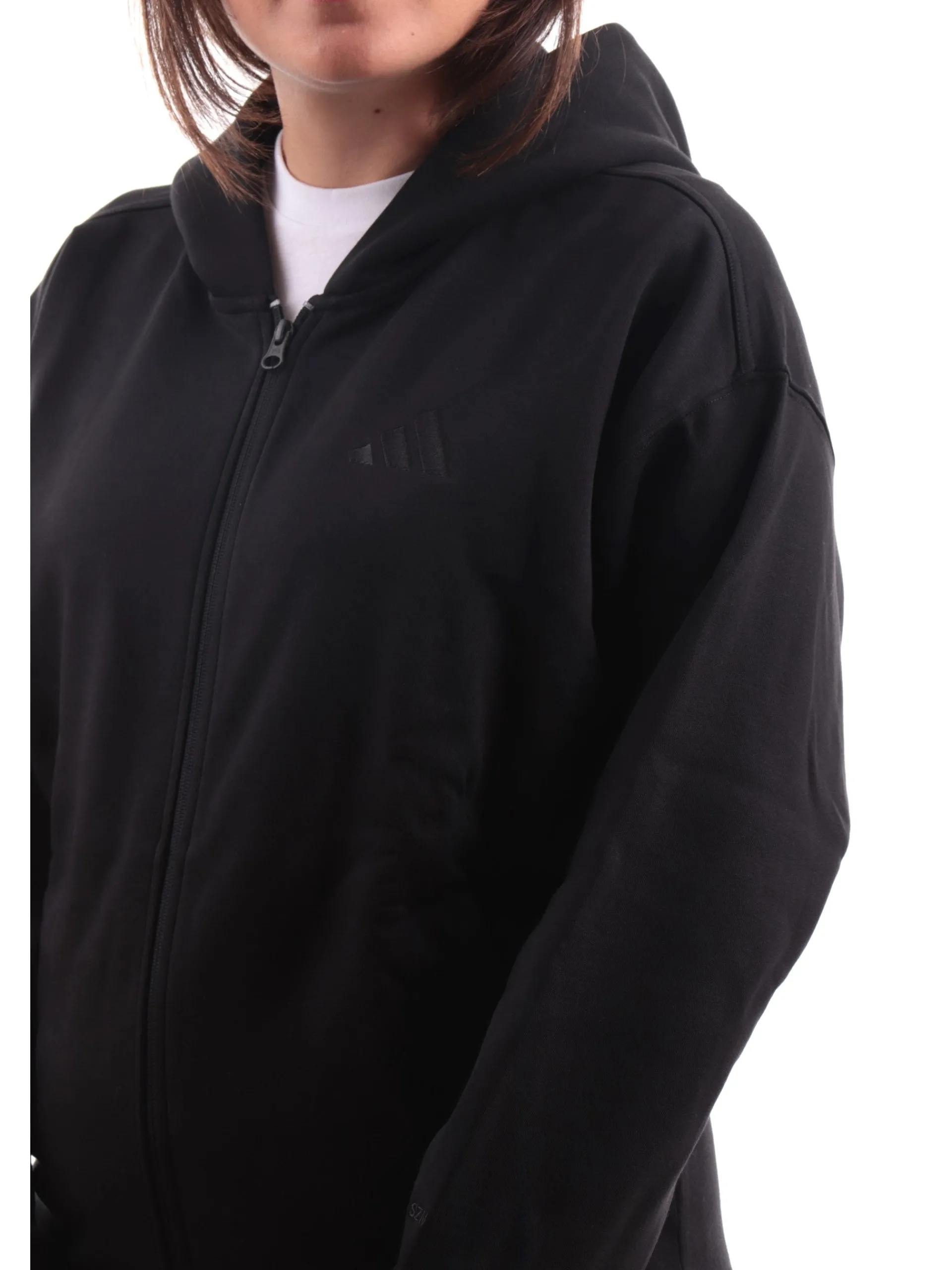 ADIDAS EQUIPMENT Felpe*Felpa Adidas nera da donna full zip con cappuccio IX38