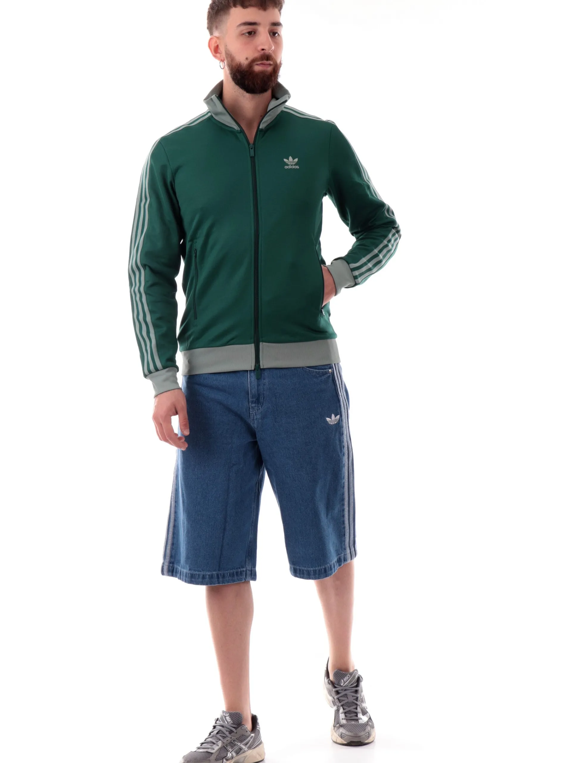 ADIDAS ORIGINALS Felpe*Felpa Adidas Verde da uomo 3 stripes JP2520