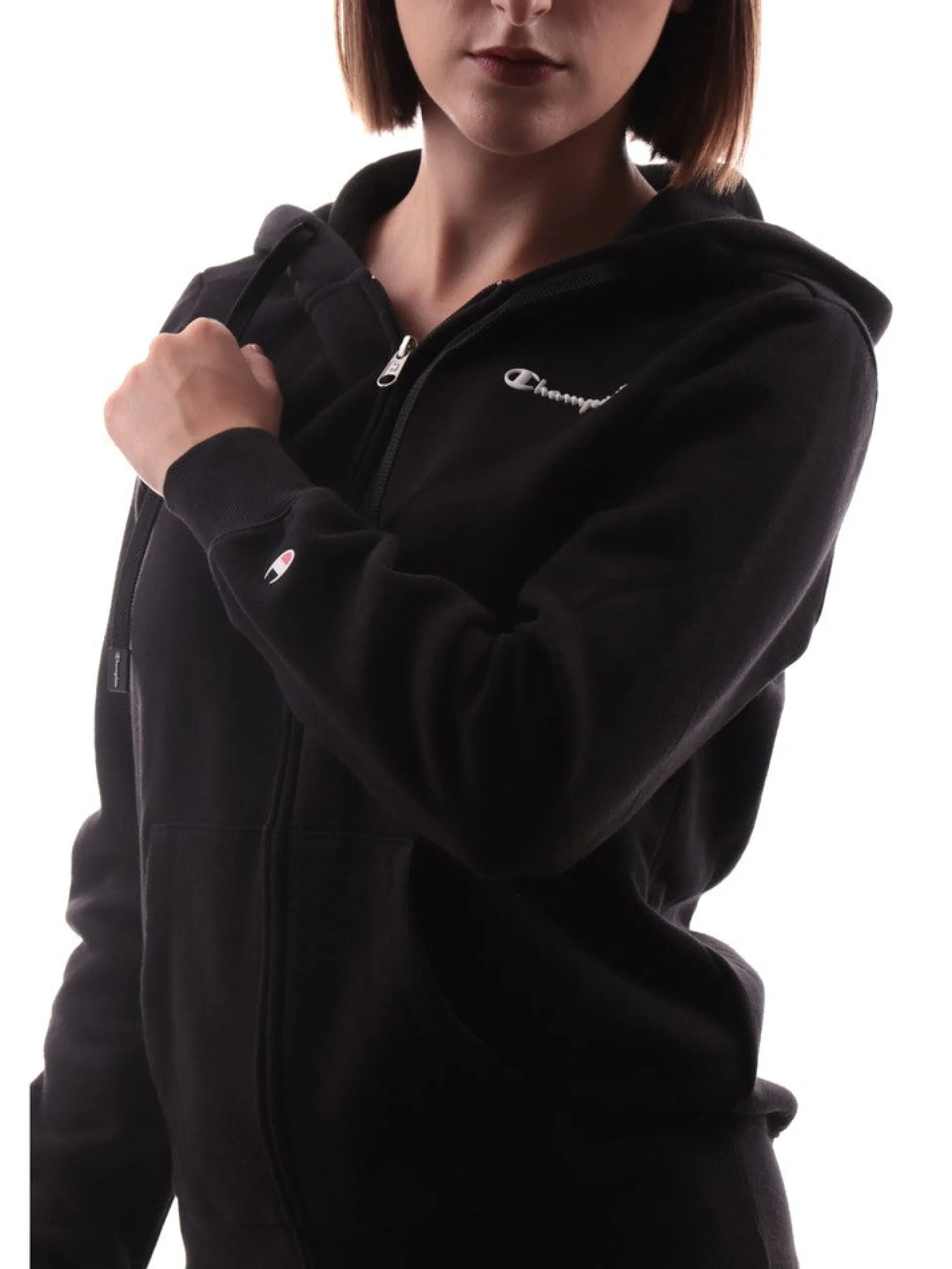 CHAMPION Felpe*Felpa nera da donna 115398