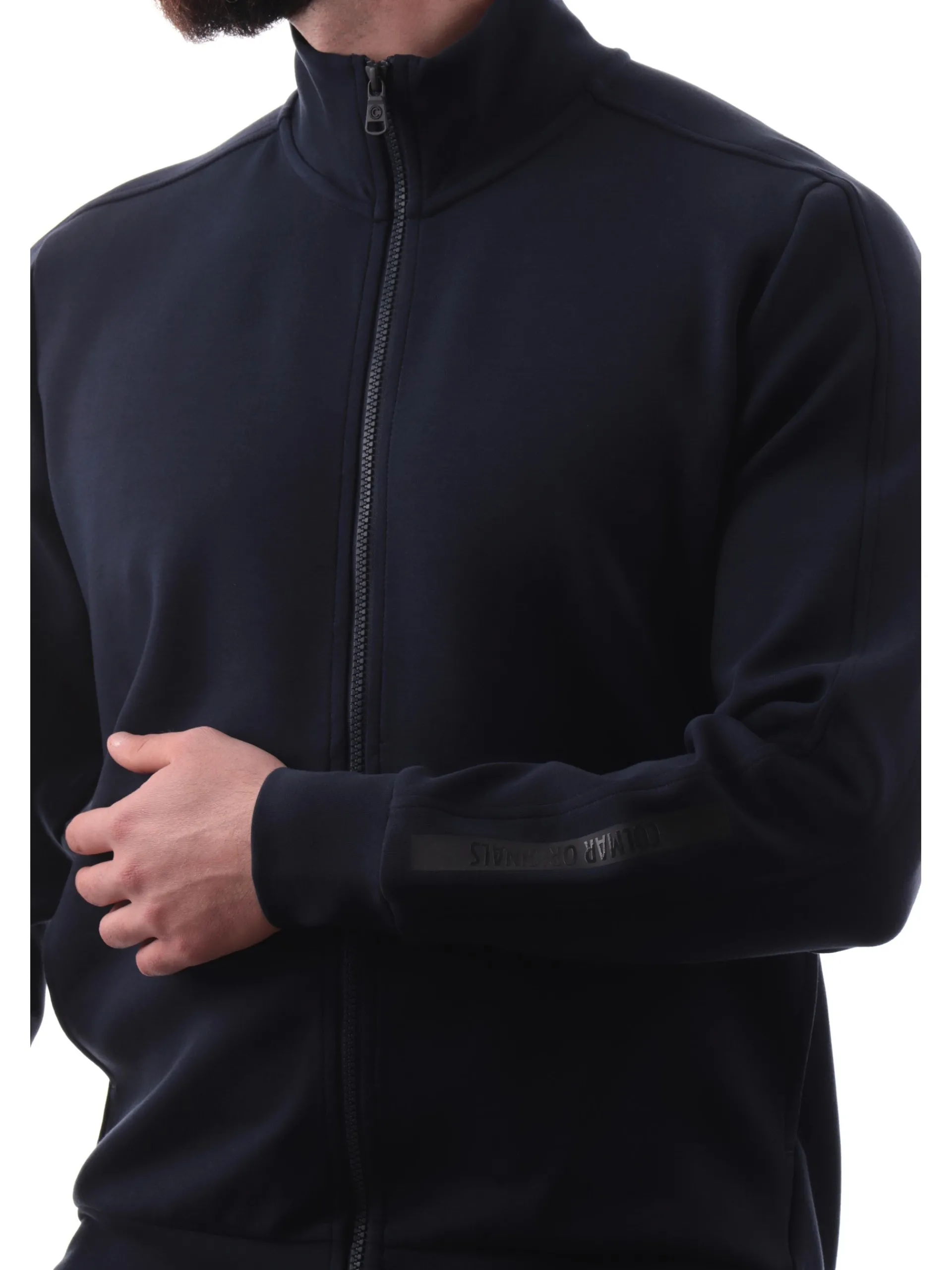 COLMAR Felpe*Felpa blu da uomo full zip con logo sulla manica 61893YV