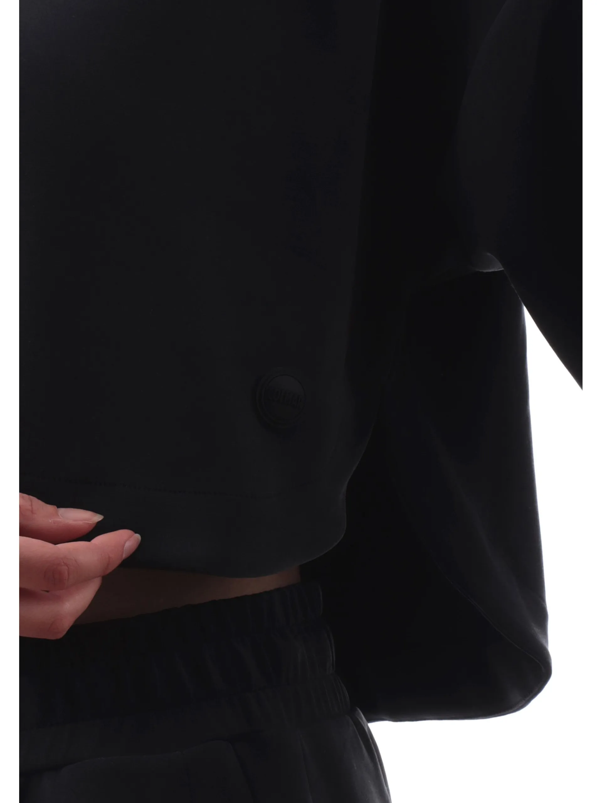 COLMAR Felpe*Felpa crop nera da donna girocollo 92291YH