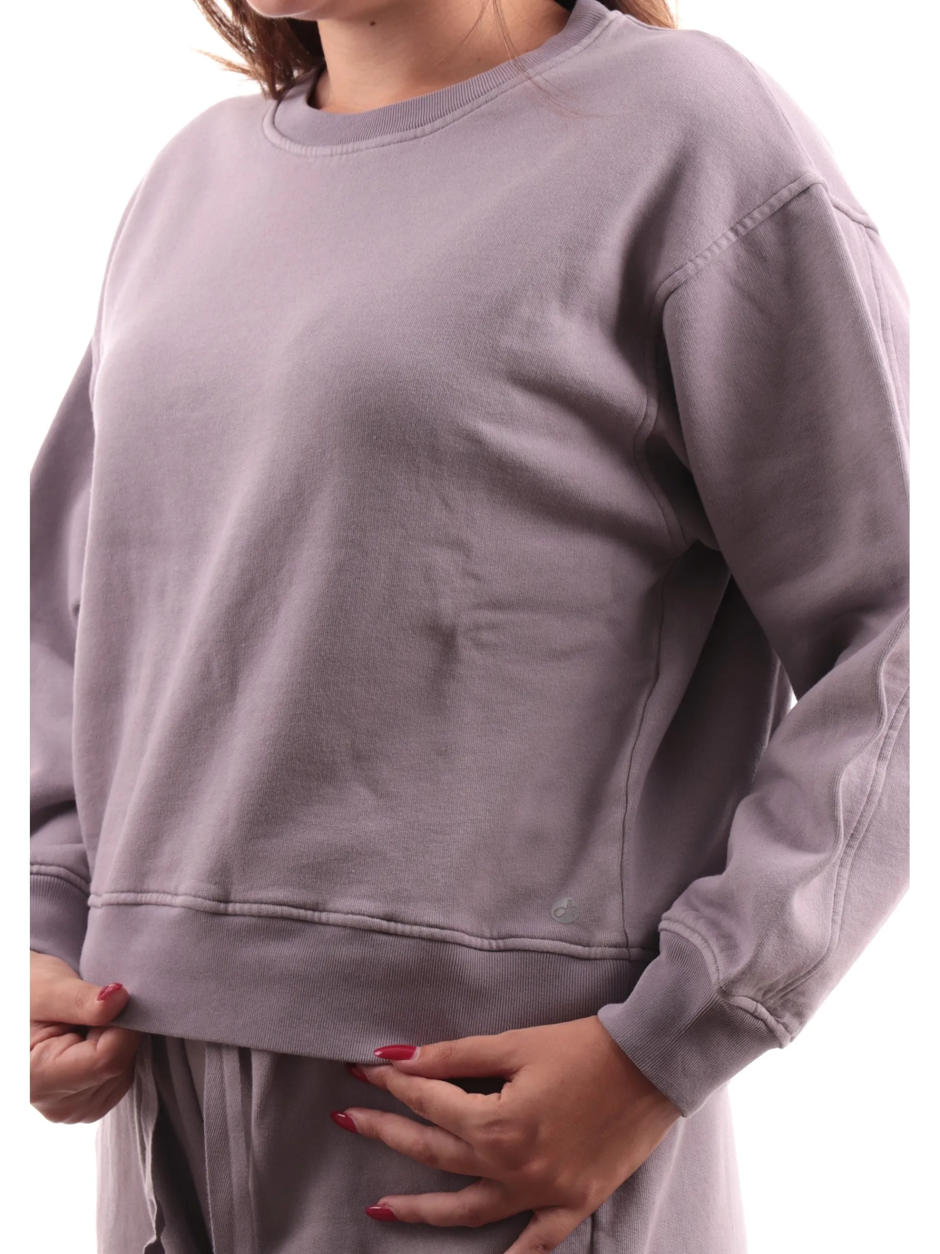 DEHA Felpe*Felpa lilla da donna girocollo A00551