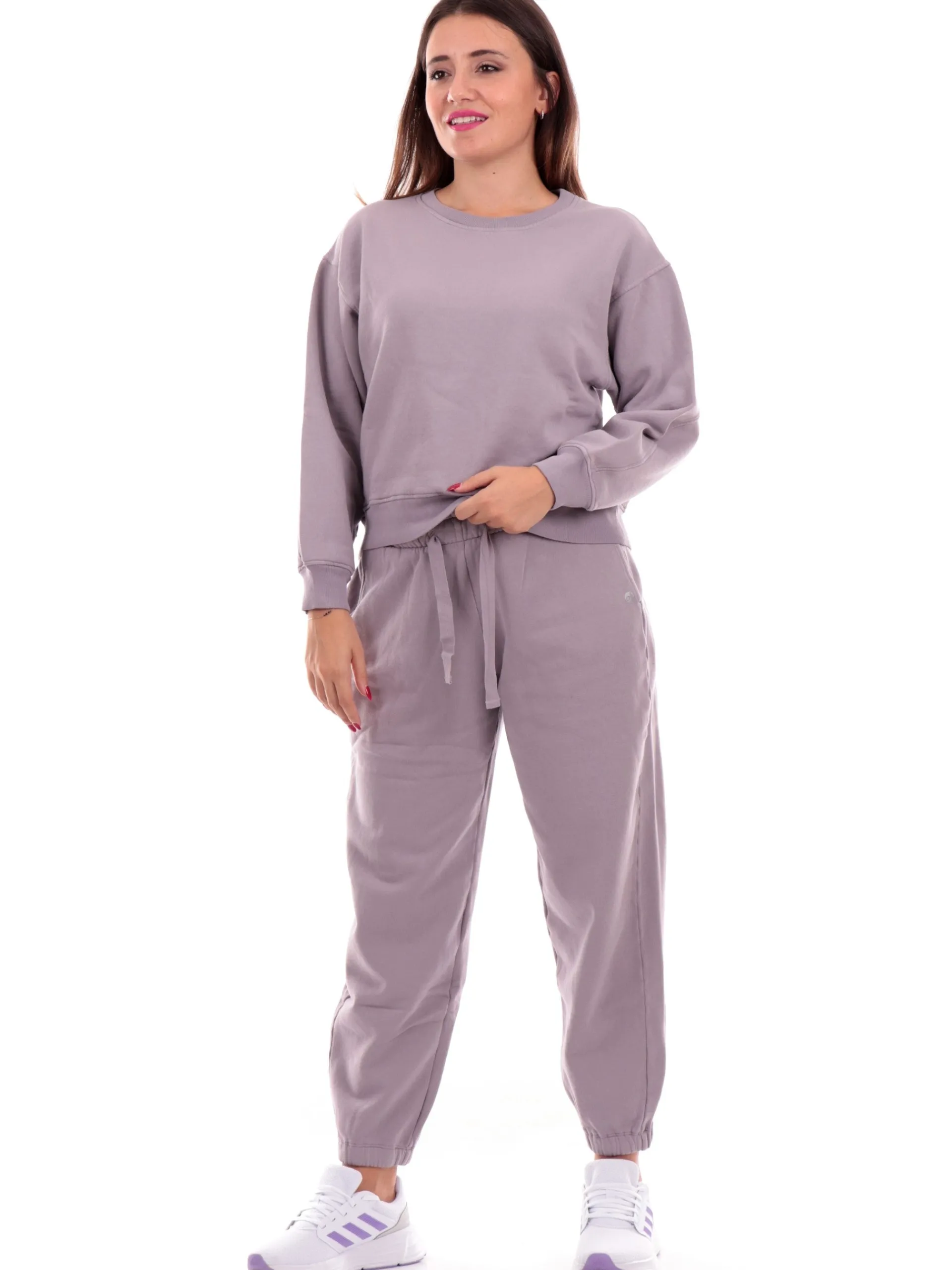 DEHA Felpe*Felpa lilla da donna girocollo A00551