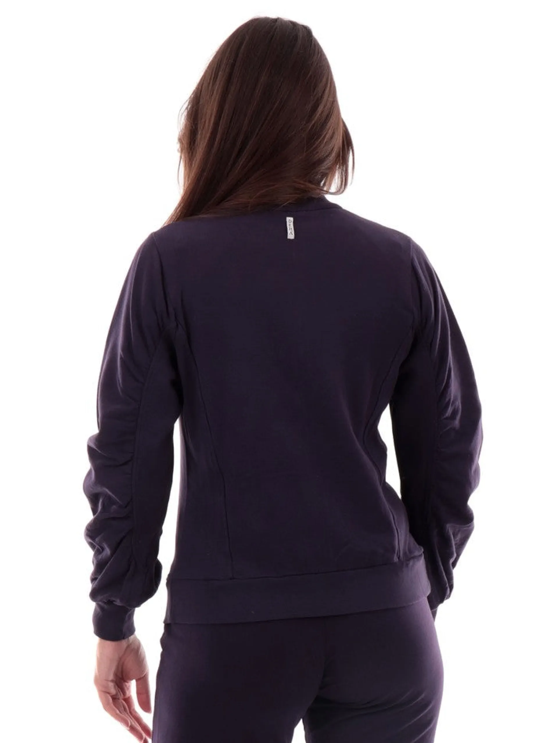 DEHA Felpe*Felpa Viola da Donna a collo alto Full Zip D93380