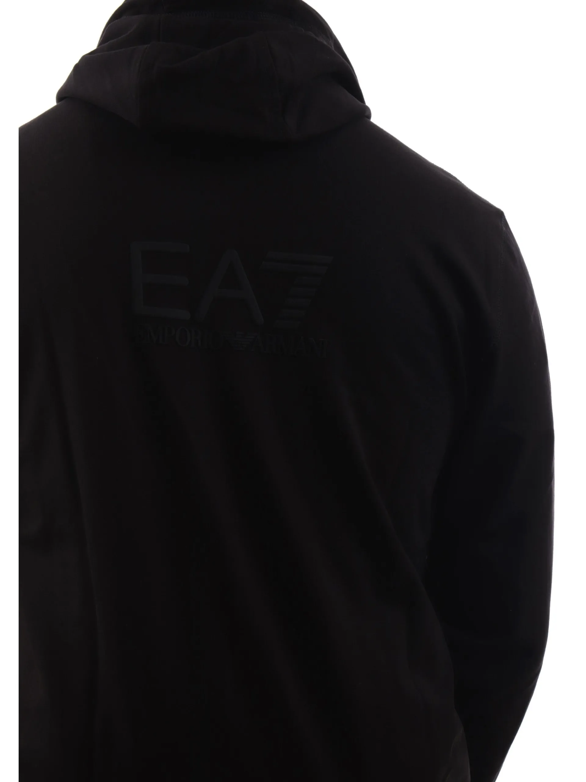 EMPORIO ARMANI 7 Felpe*Felpa Emporio Armani EA7 nera da uomo full zip con cappuccio 7M000231AF13512