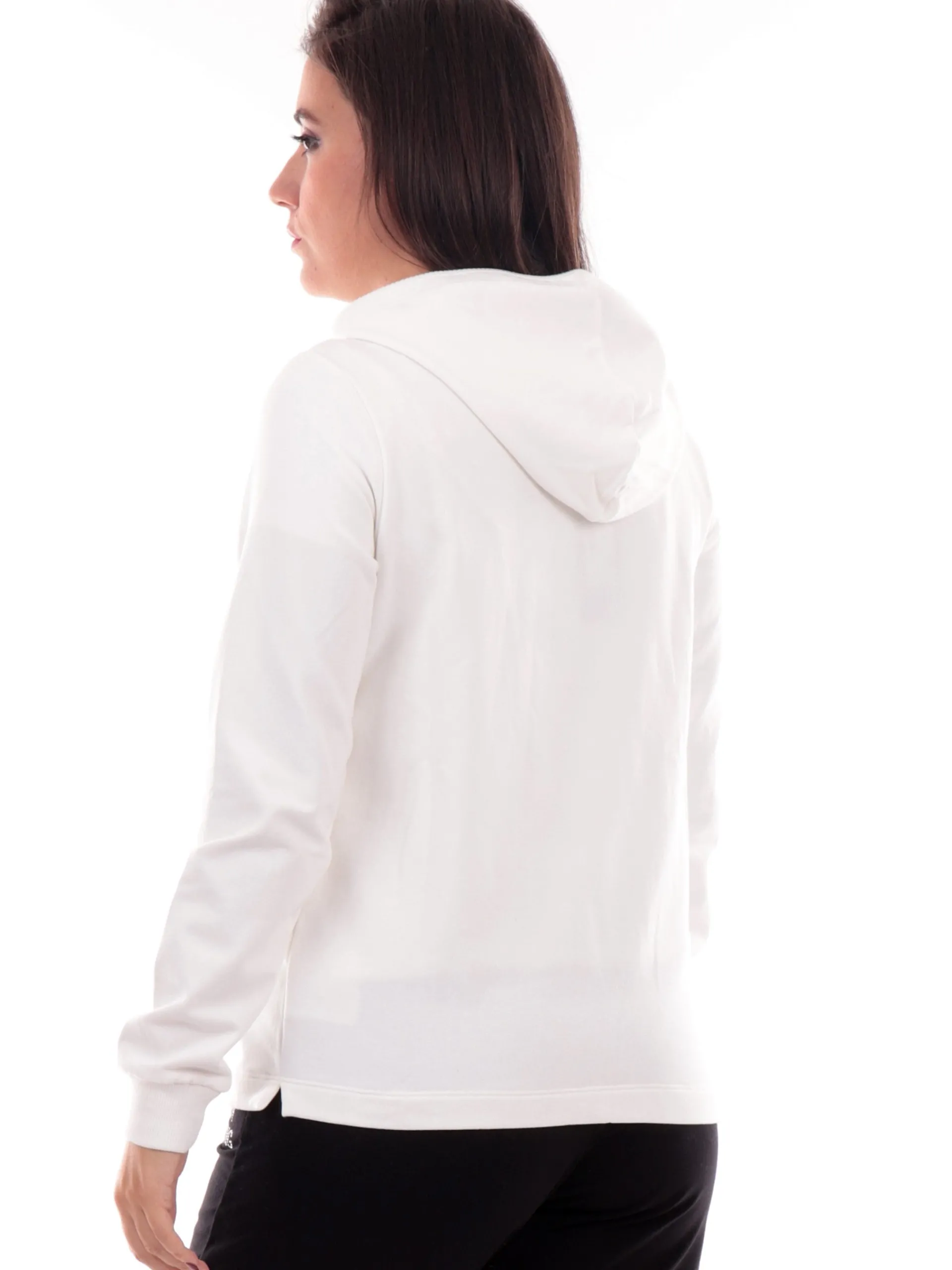 FREDDY Felpe*Felpa bianca da donna full zip con cappuccio F4WTRS3