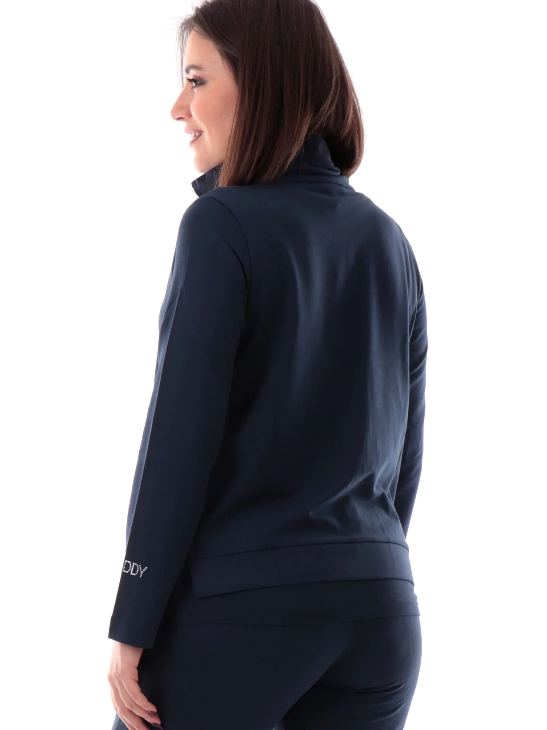 FREDDY Felpe*Felpa blu da donna full zip logo con strass S25WCXS3