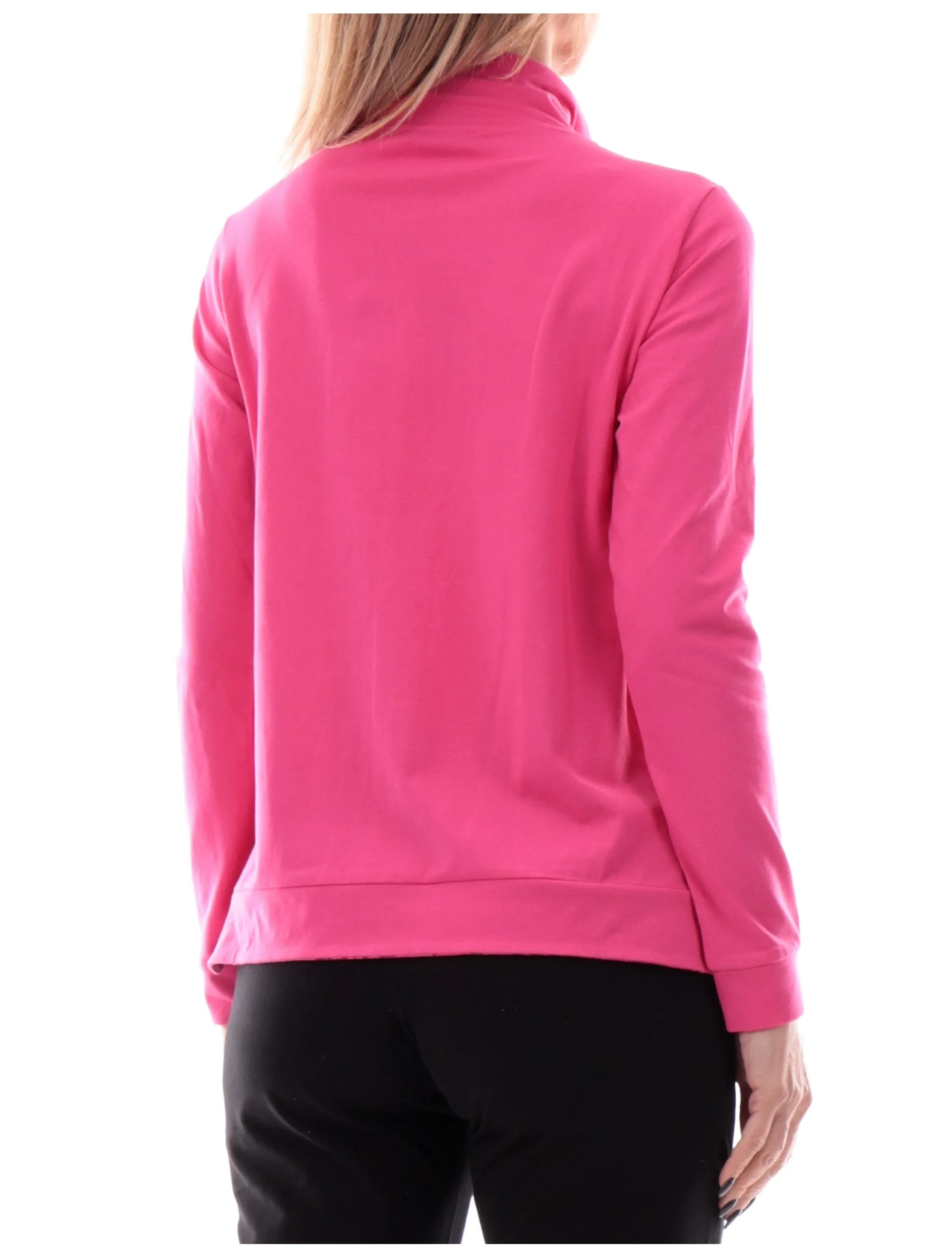 FREDDY Felpe*Felpa fucsia inserti interni animalier da donna full zip S25WTRS3