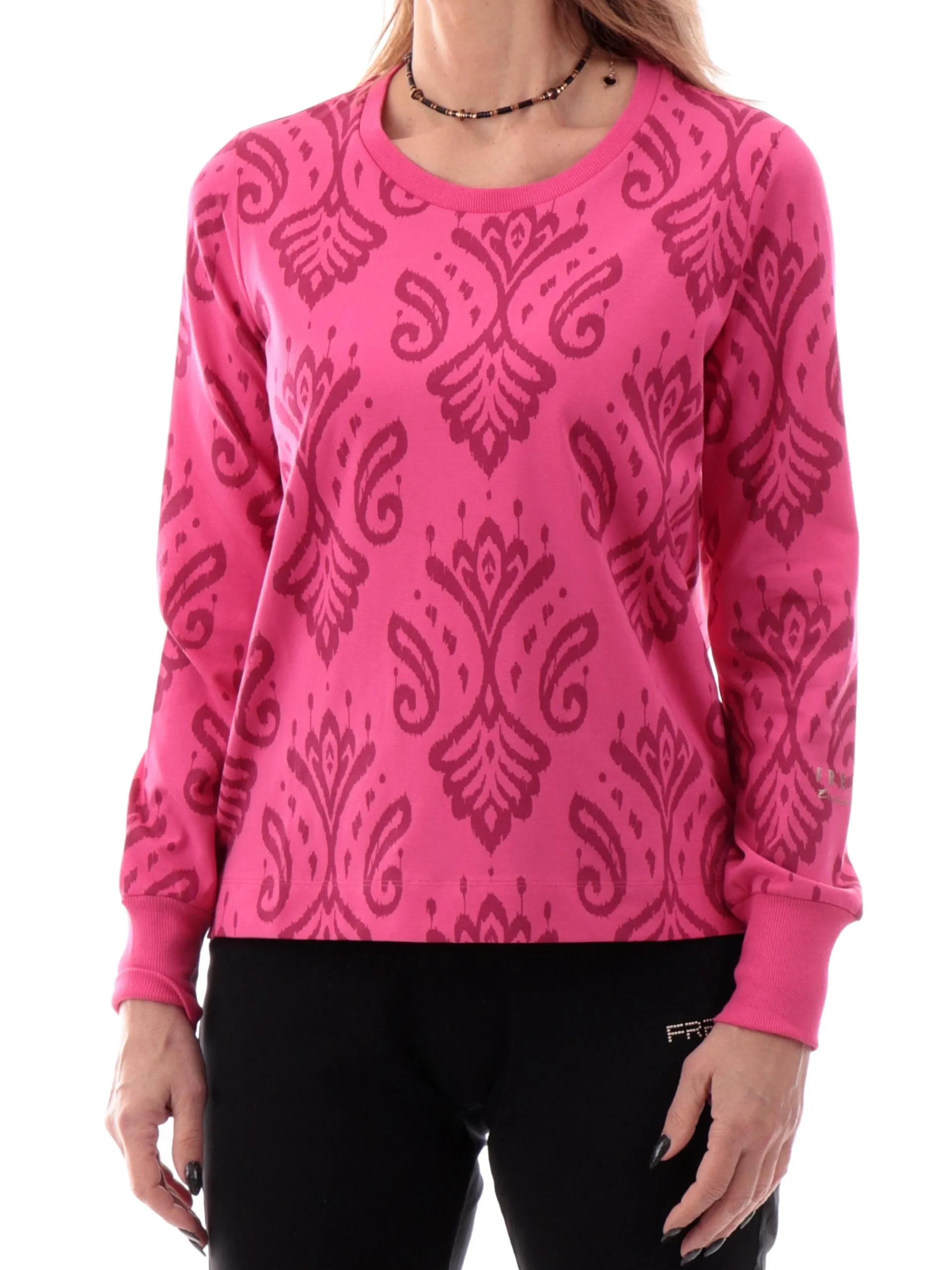 FREDDY Felpe*Felpa girocollo fucsia da donna fantasia foulard S25WTRS6C IKATF