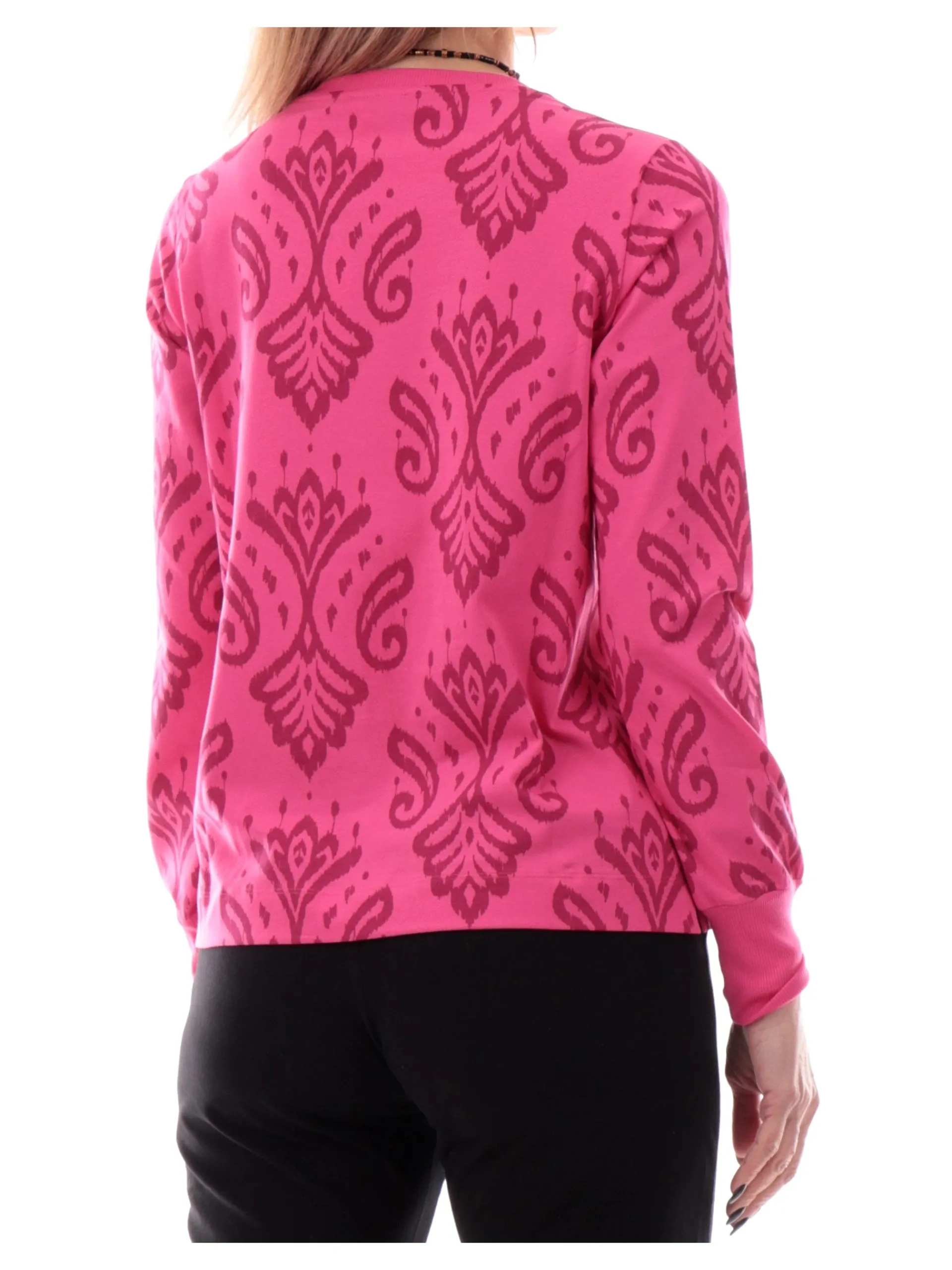 FREDDY Felpe*Felpa girocollo fucsia da donna fantasia foulard S25WTRS6C IKATF