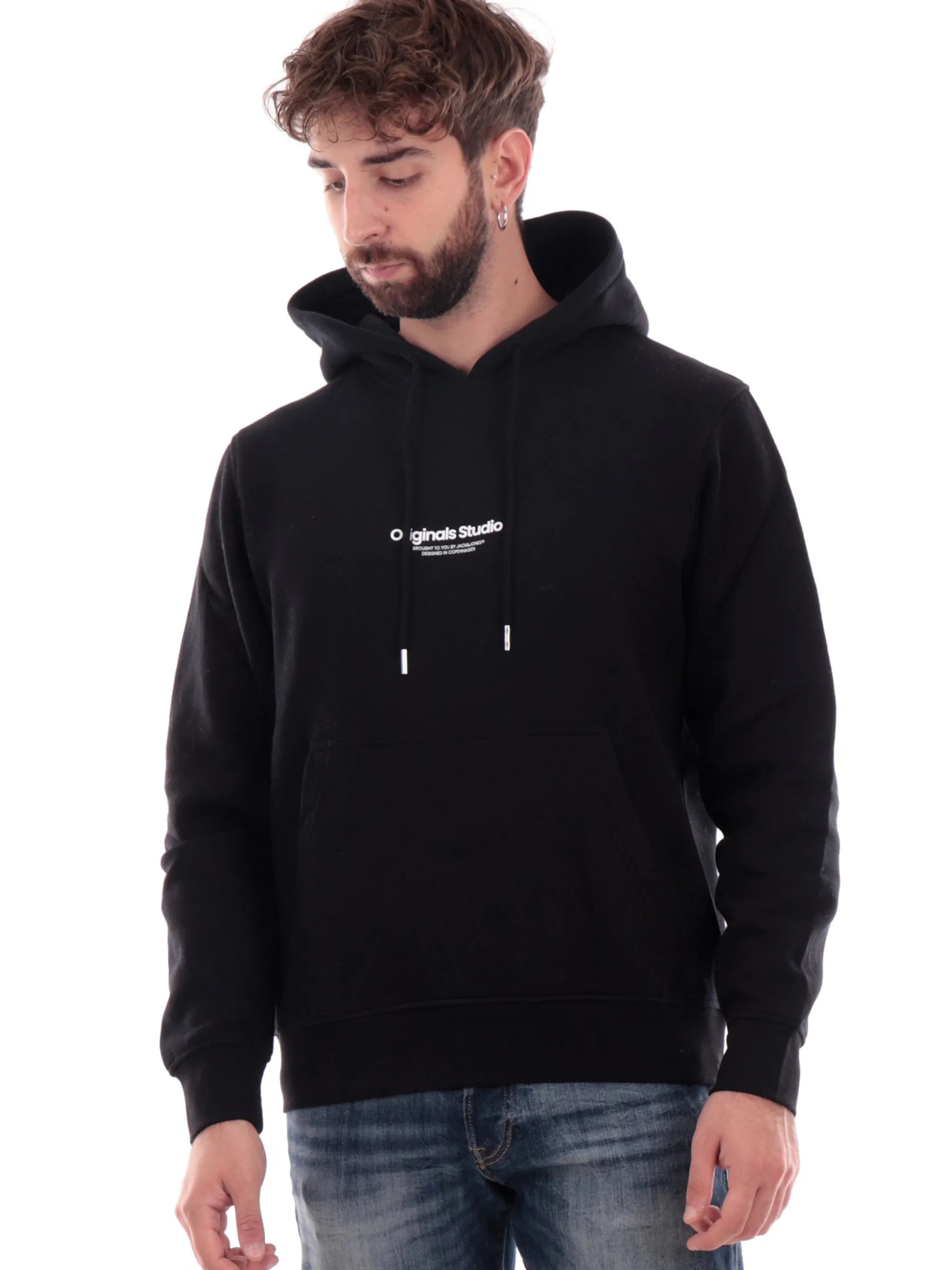 JACK&JONES Felpe*Felpa Jack Jones nera da uomo felpata 12241687